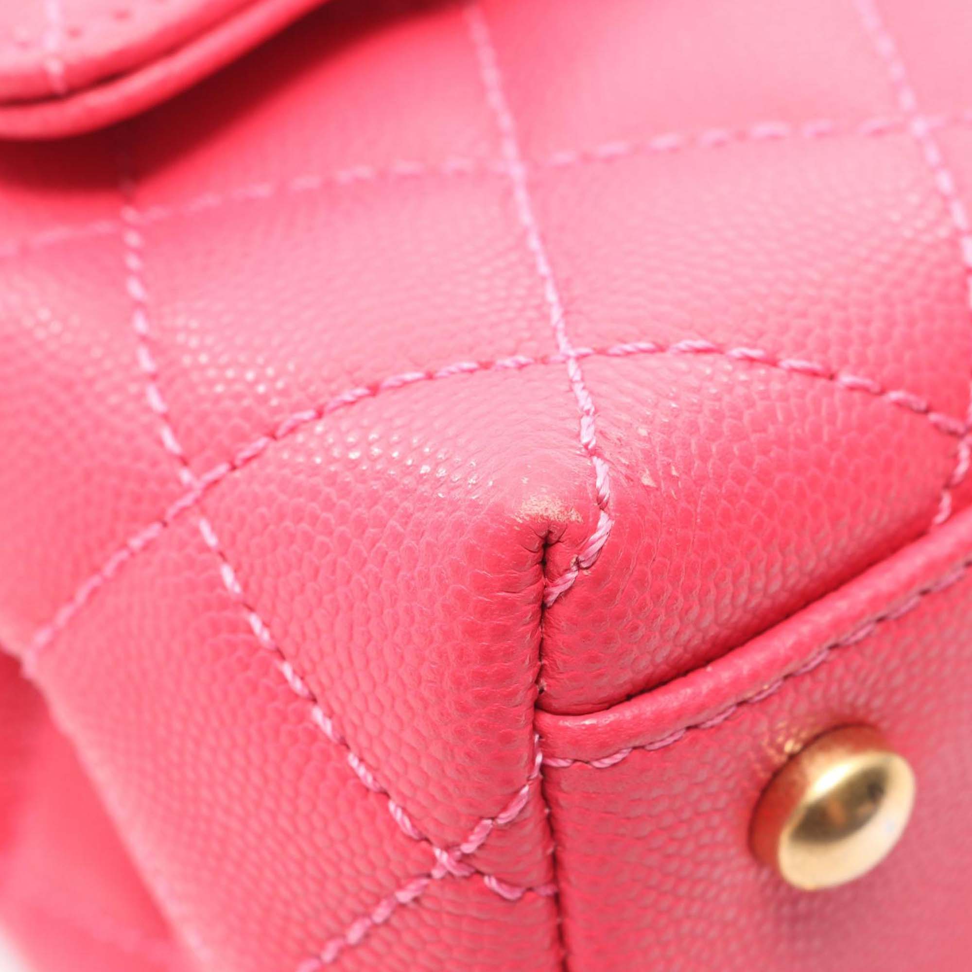 Chanel Mini Quilted Caviar Coco Chain Top Handle Bag - image 6