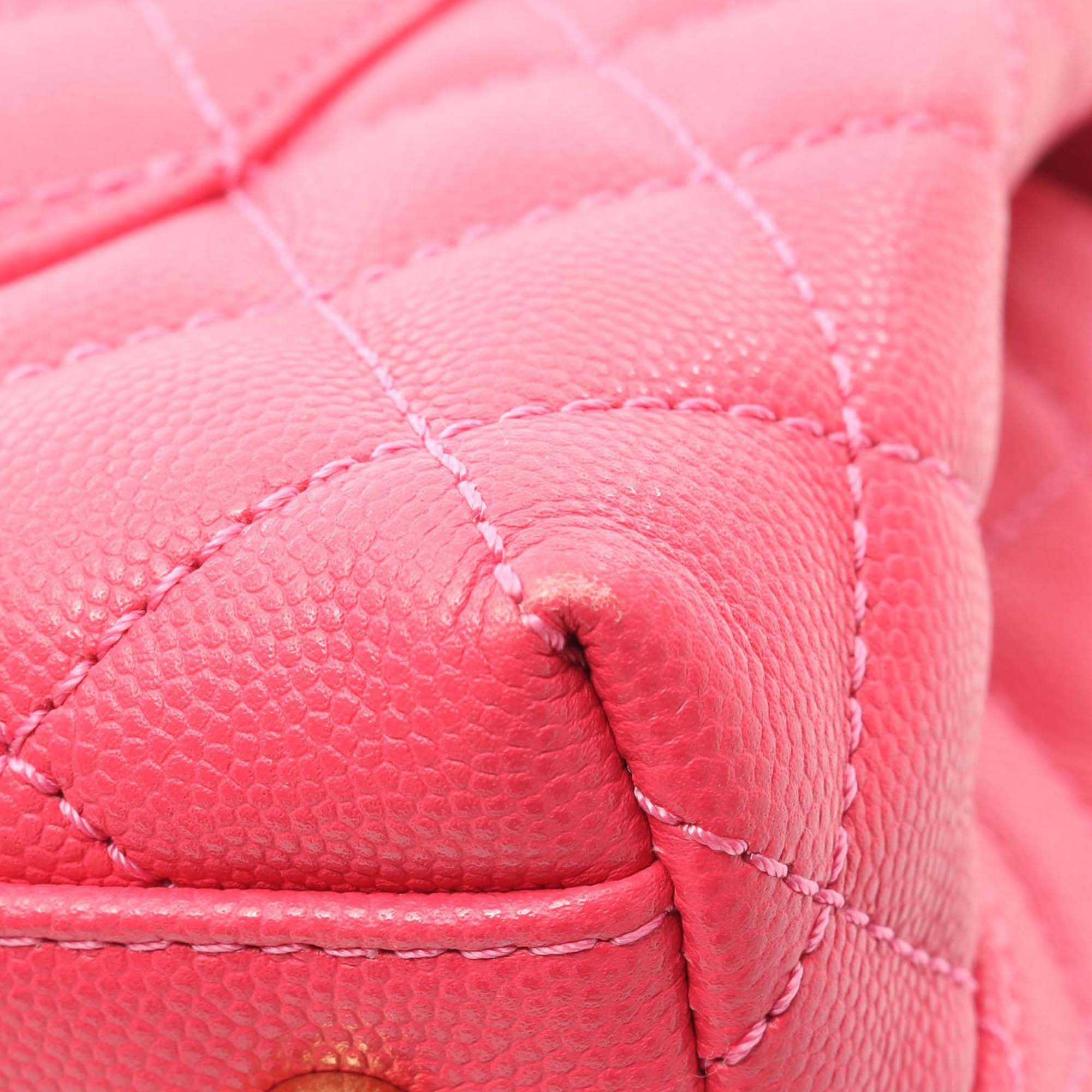 Chanel Mini Quilted Caviar Coco Chain Top Handle Bag - image 7
