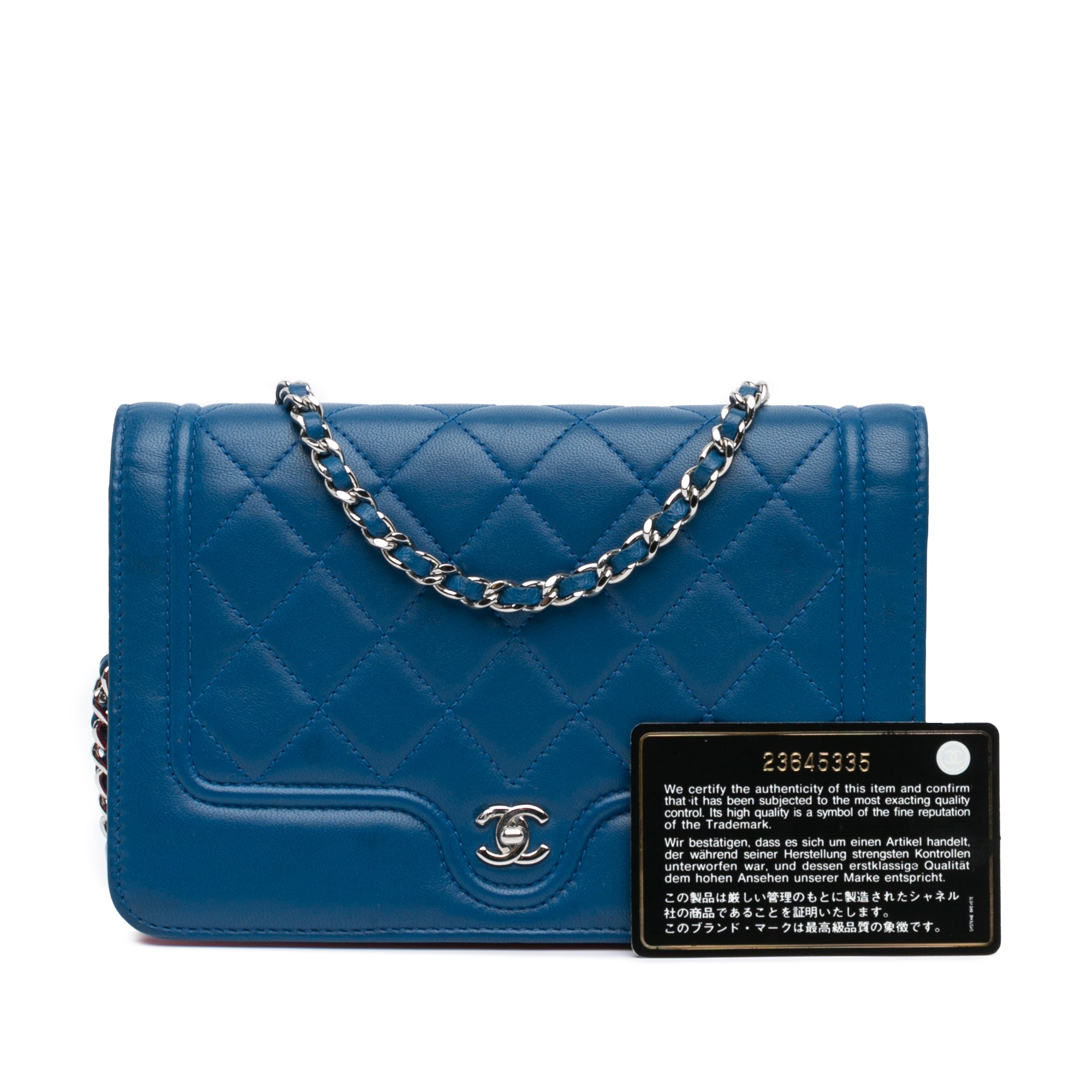 Chanel CC Quilted Lambskin Wallet On Chain - image 10