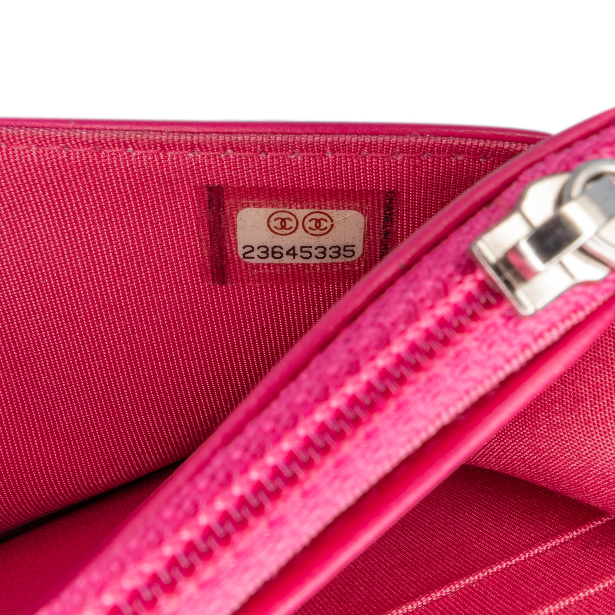 Chanel CC Quilted Lambskin Wallet On Chain - image 6