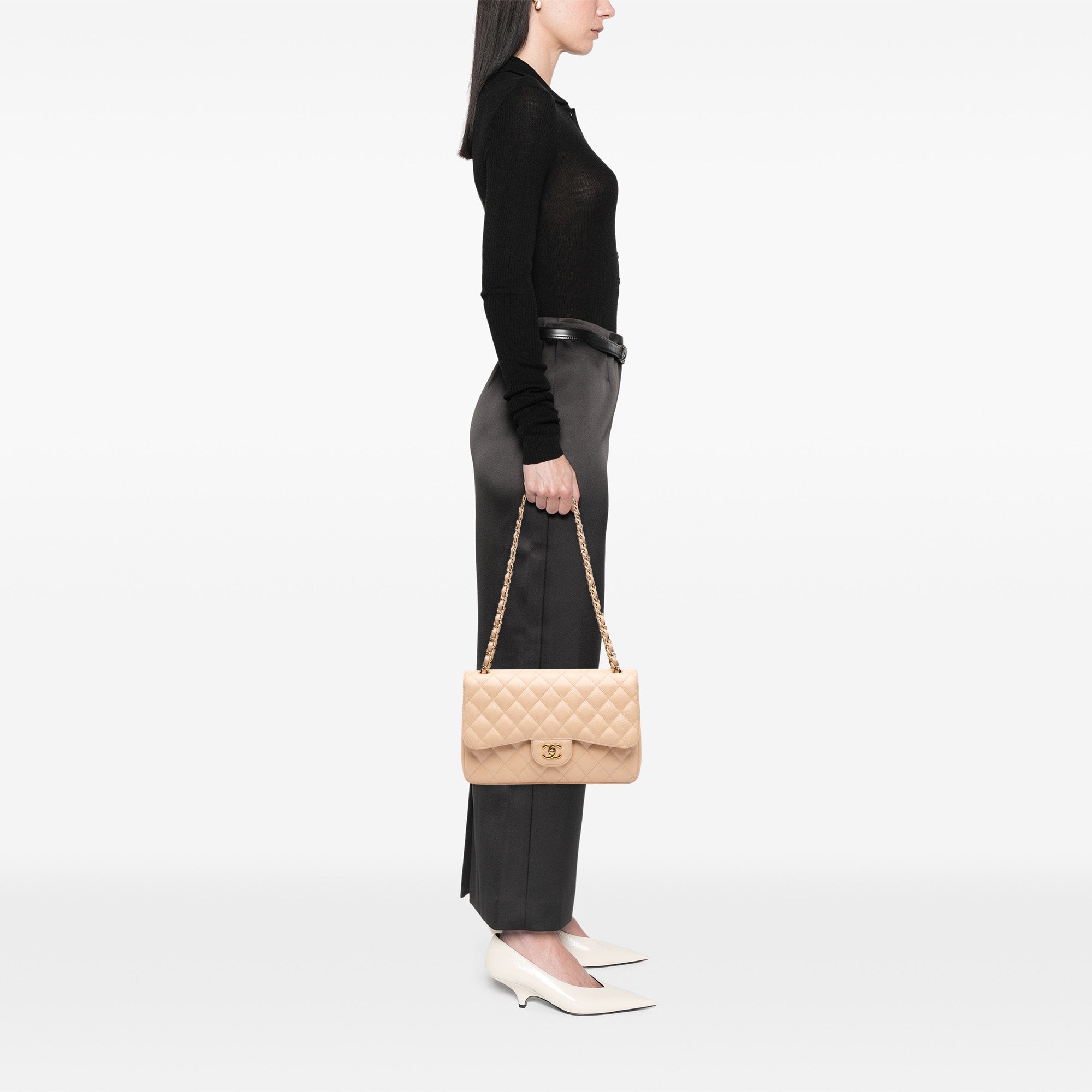 Chanel Jumbo Classic Caviar Double Flap - image 13