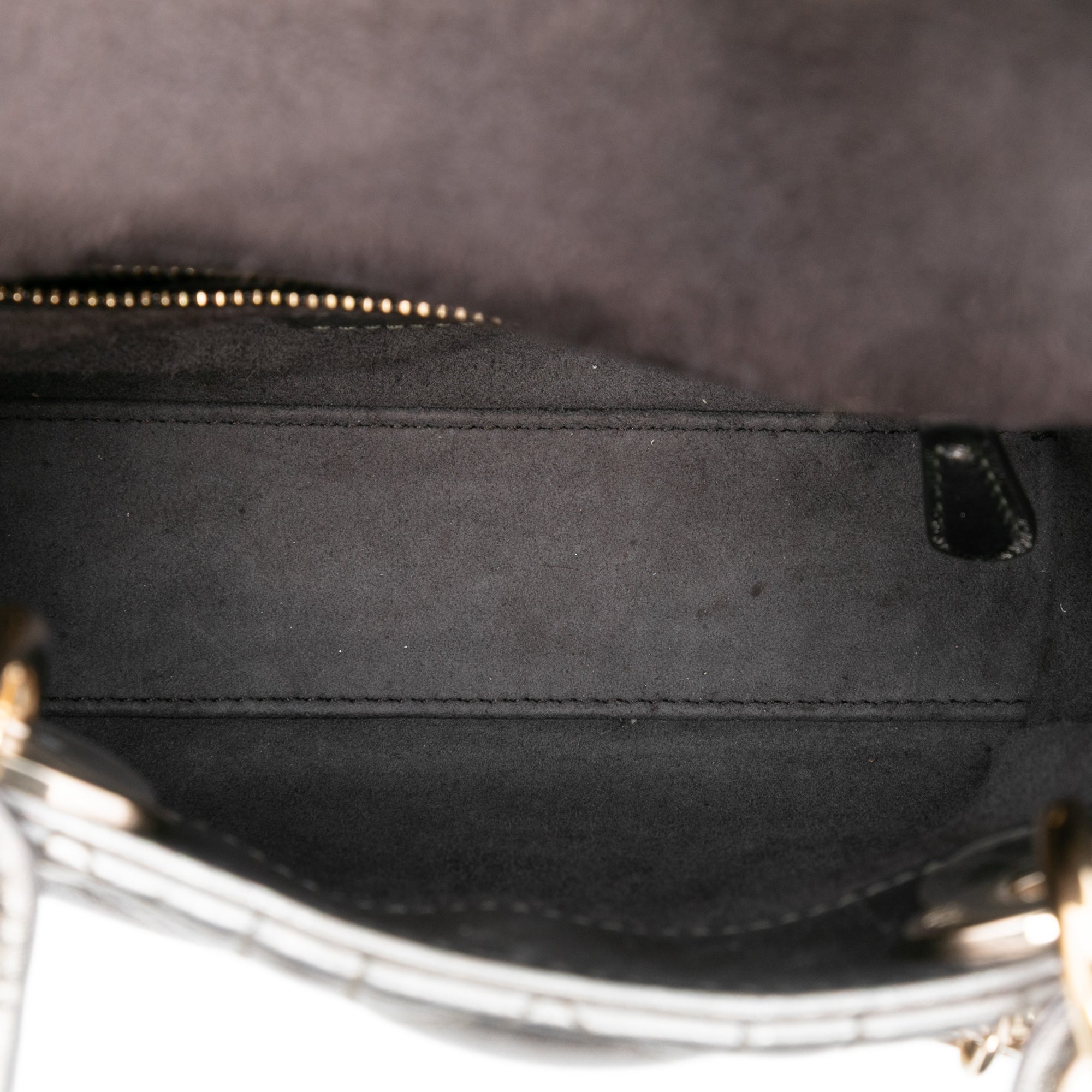 Dior Mini Metallic Lambskin Cannage Lady Dior - image 4