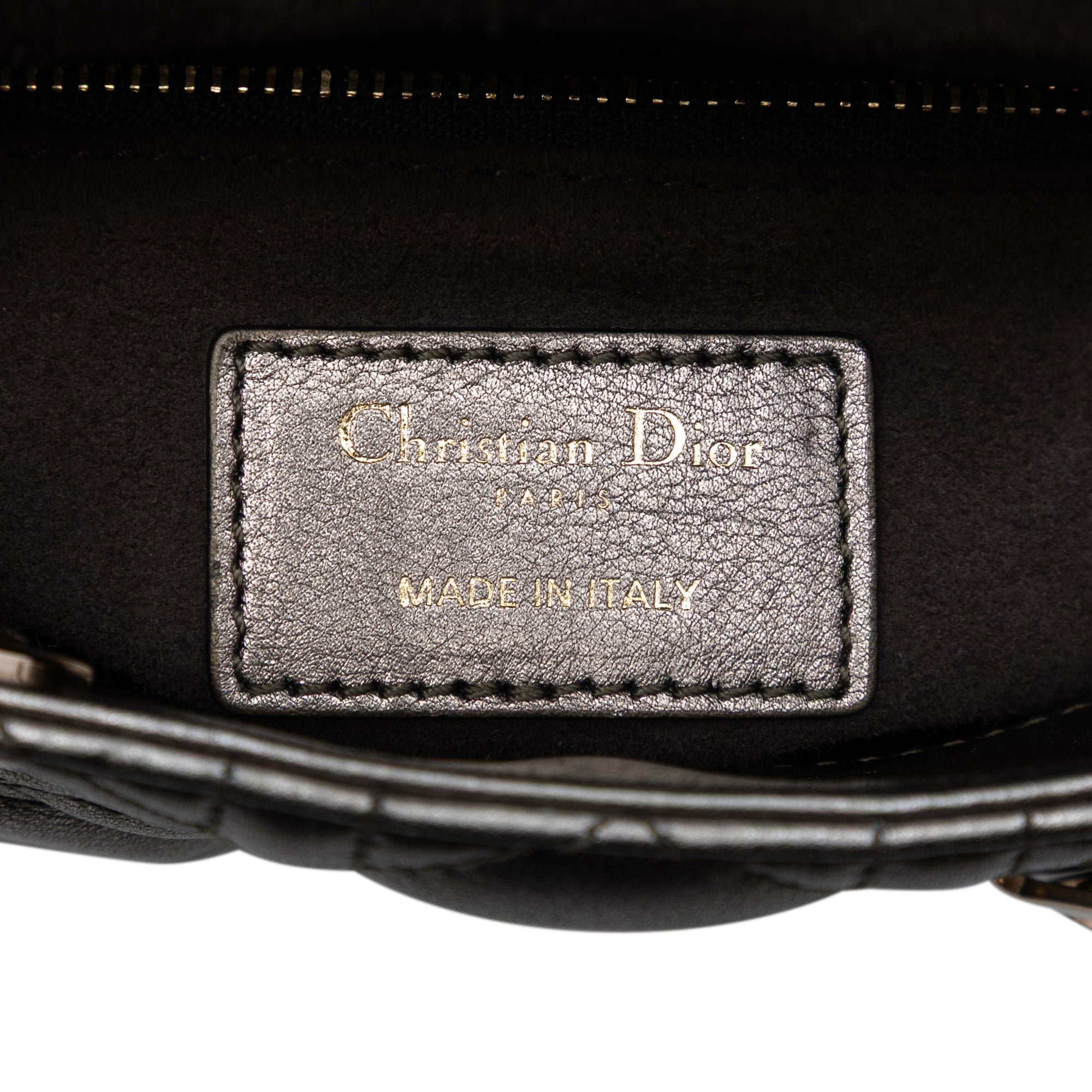 Dior Mini Metallic Lambskin Cannage Lady Dior - image 5