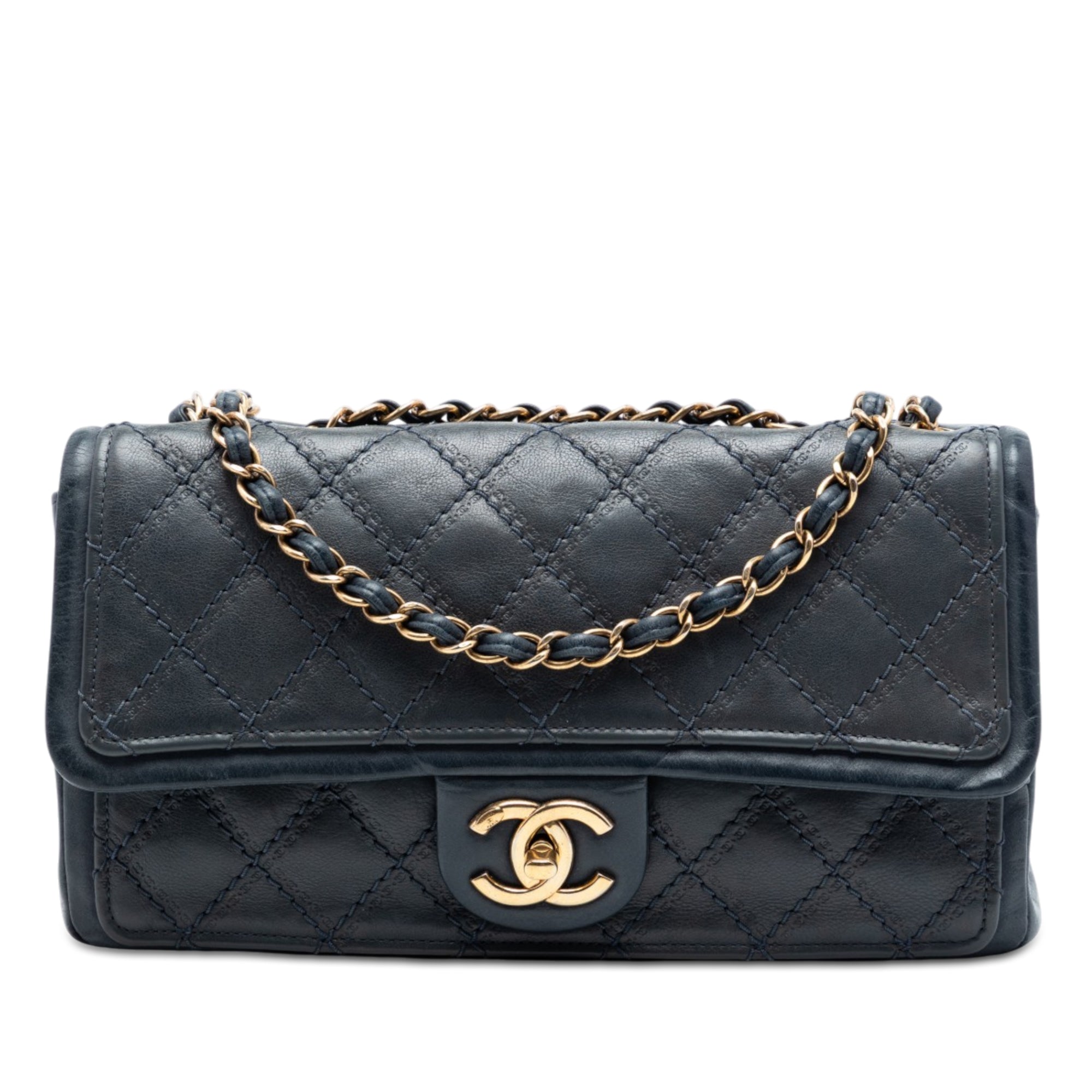 Chanel Medium CC Quilted Iridescent Calfskin Sheriff Star Flap - image 1