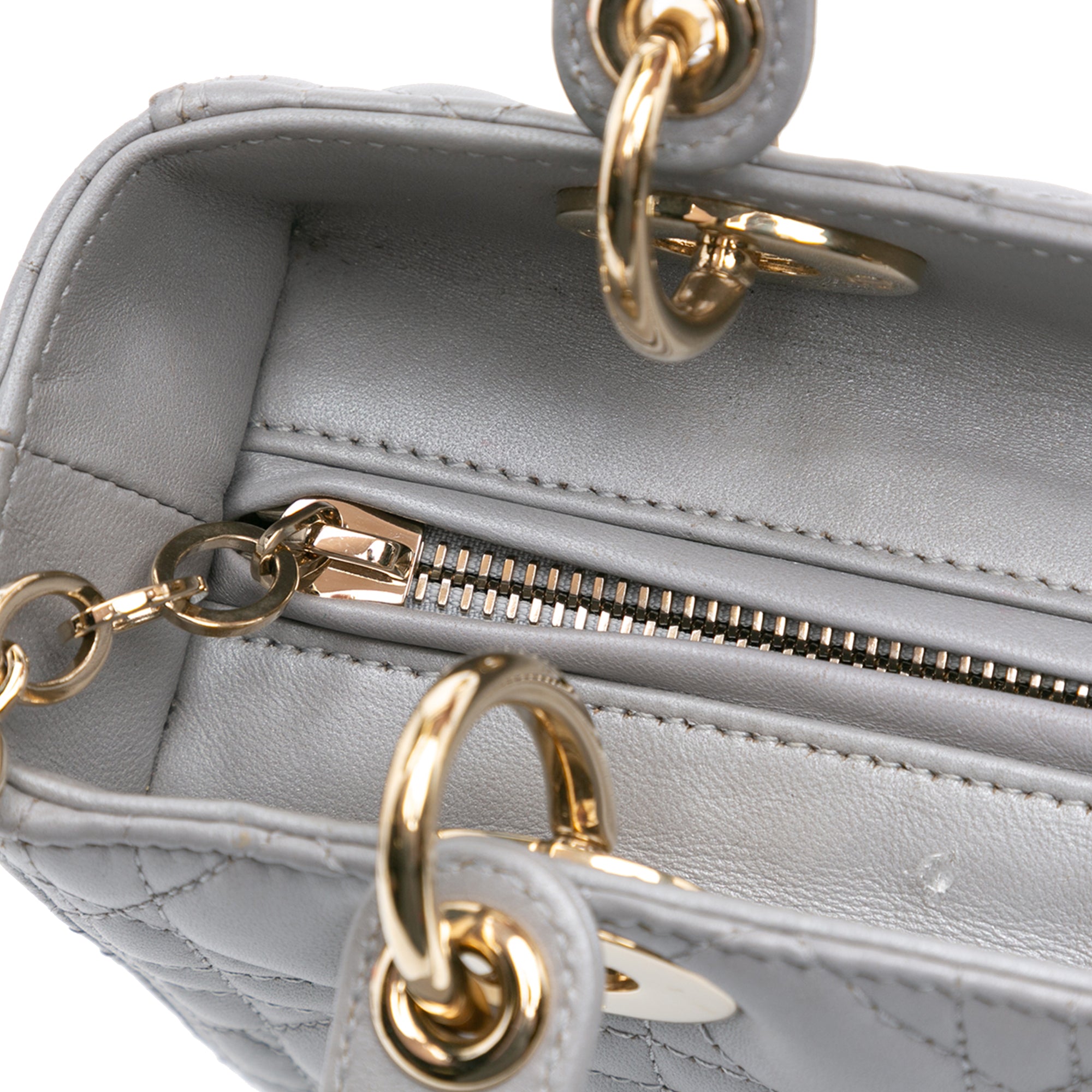 Dior Medium Lambskin Cannage Lady Dior - image 7