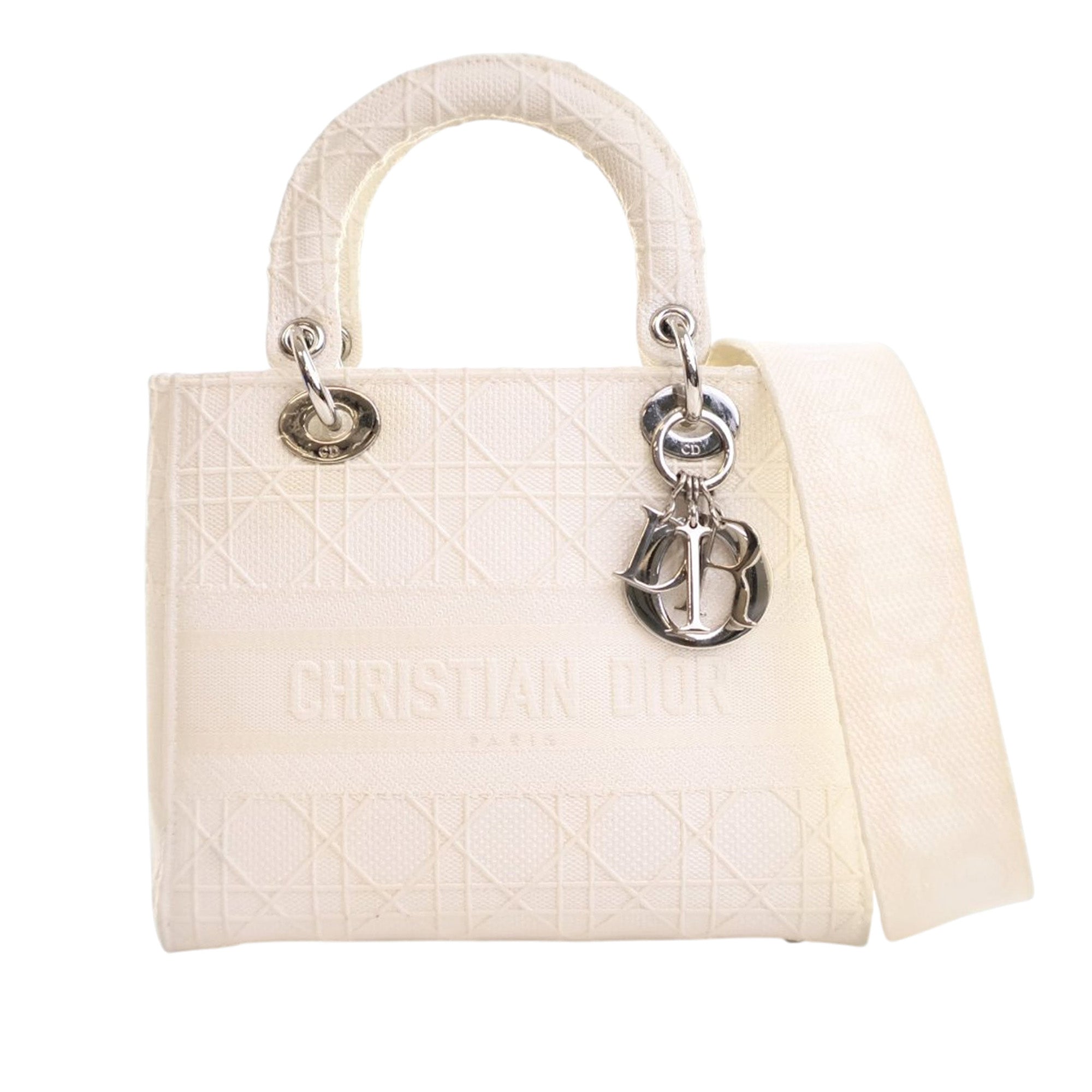 Dior Medium Embroidered Canvas Cannage Lady D Lite - image 1