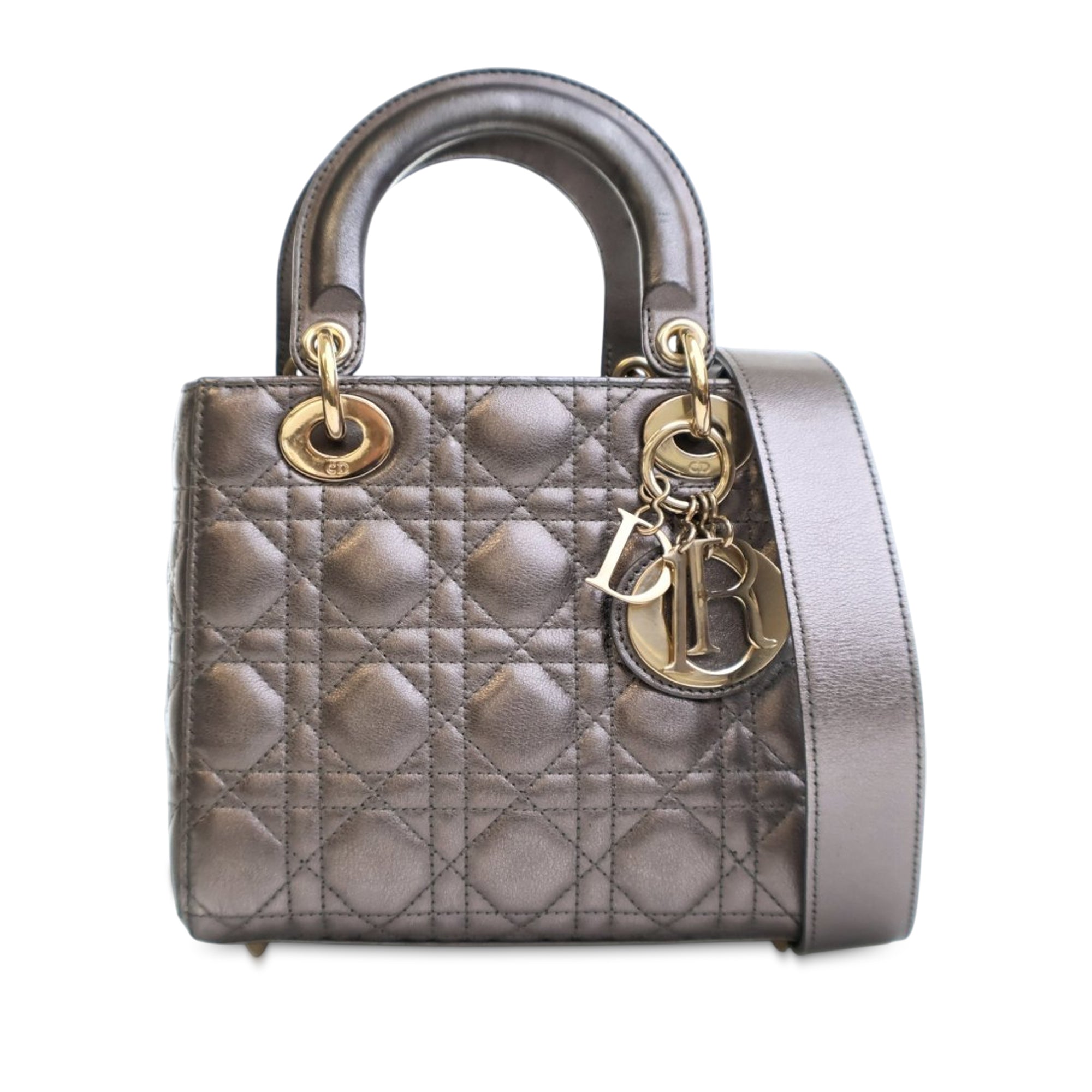 Dior Small Metallic Lambskin Cannage My ABCDior Lady Dior - image 1