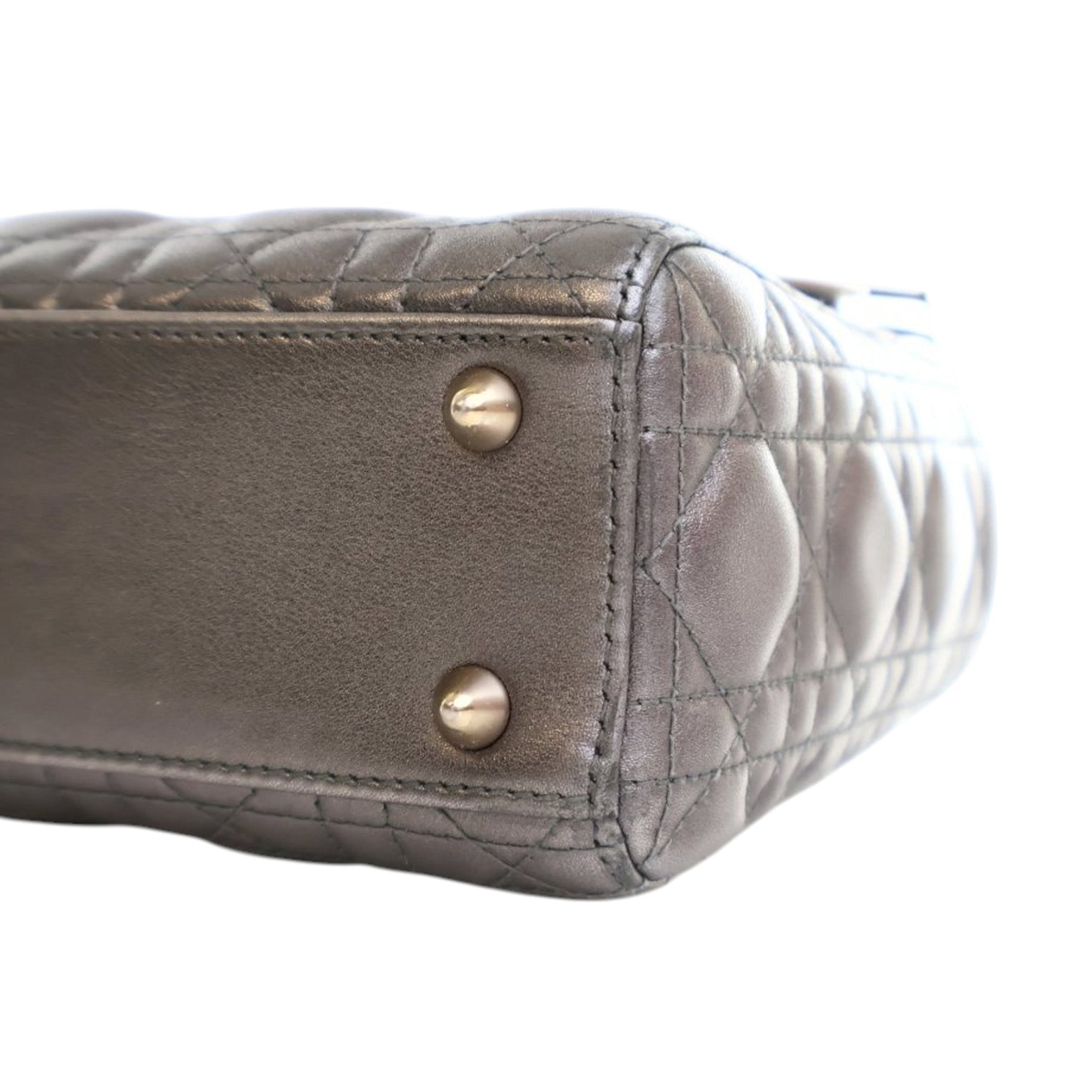 Dior Small Metallic Lambskin Cannage My ABCDior Lady Dior - image 10