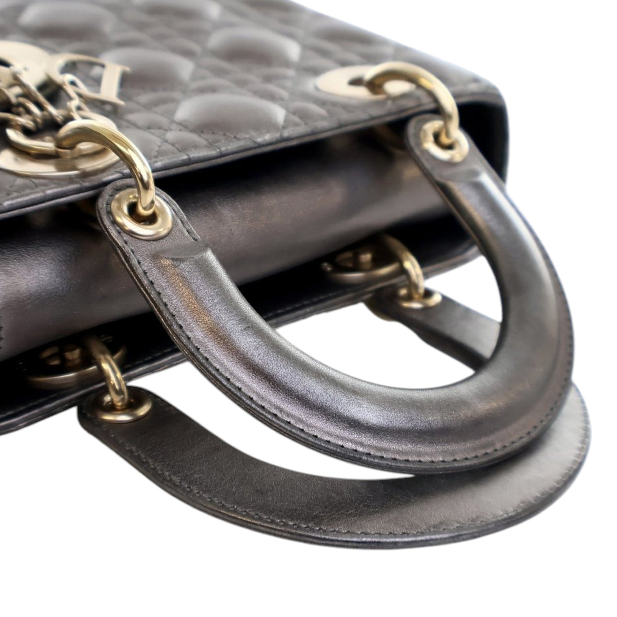 Dior Small Metallic Lambskin Cannage My ABCDior Lady Dior - image 11