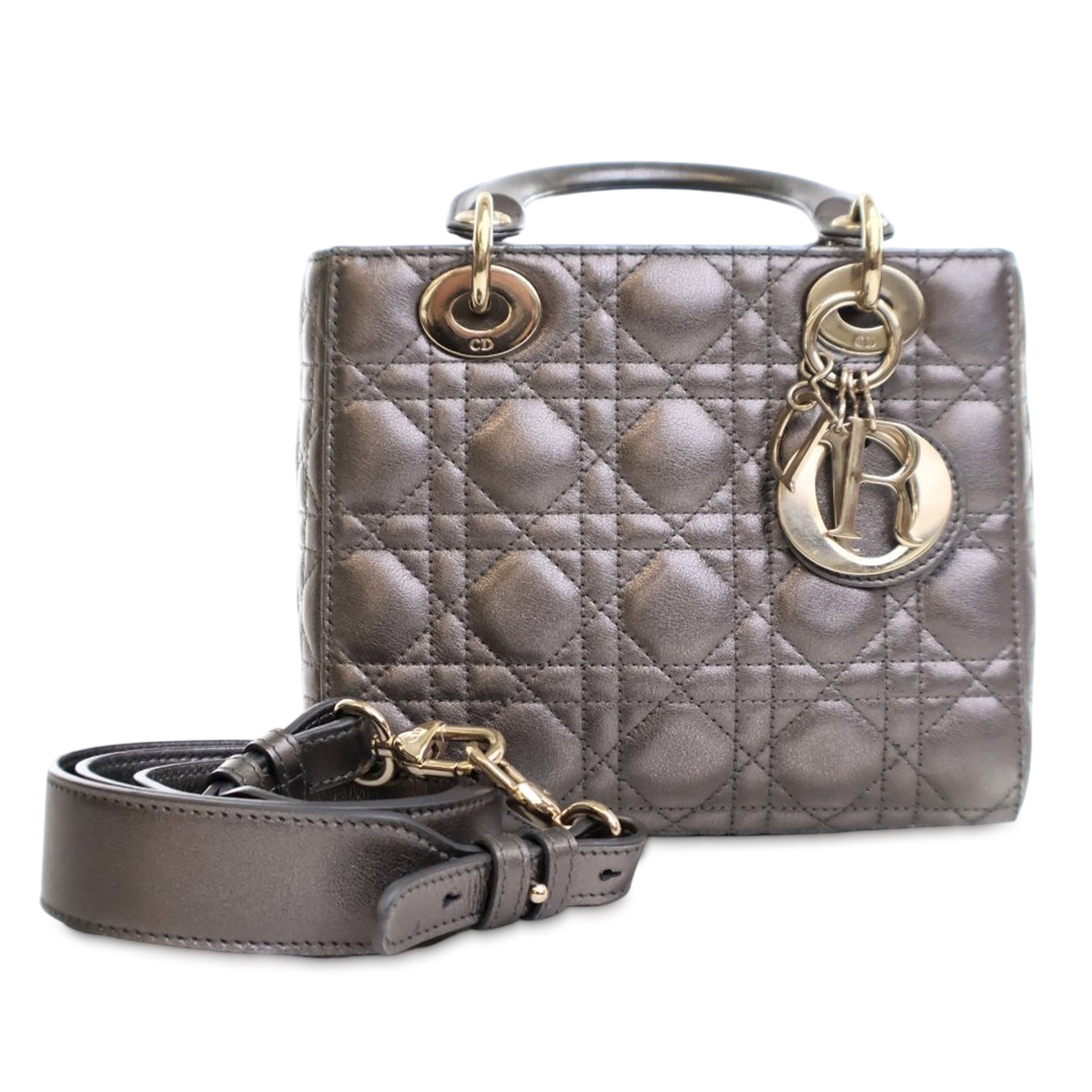 Dior Small Metallic Lambskin Cannage My ABCDior Lady Dior - image 12