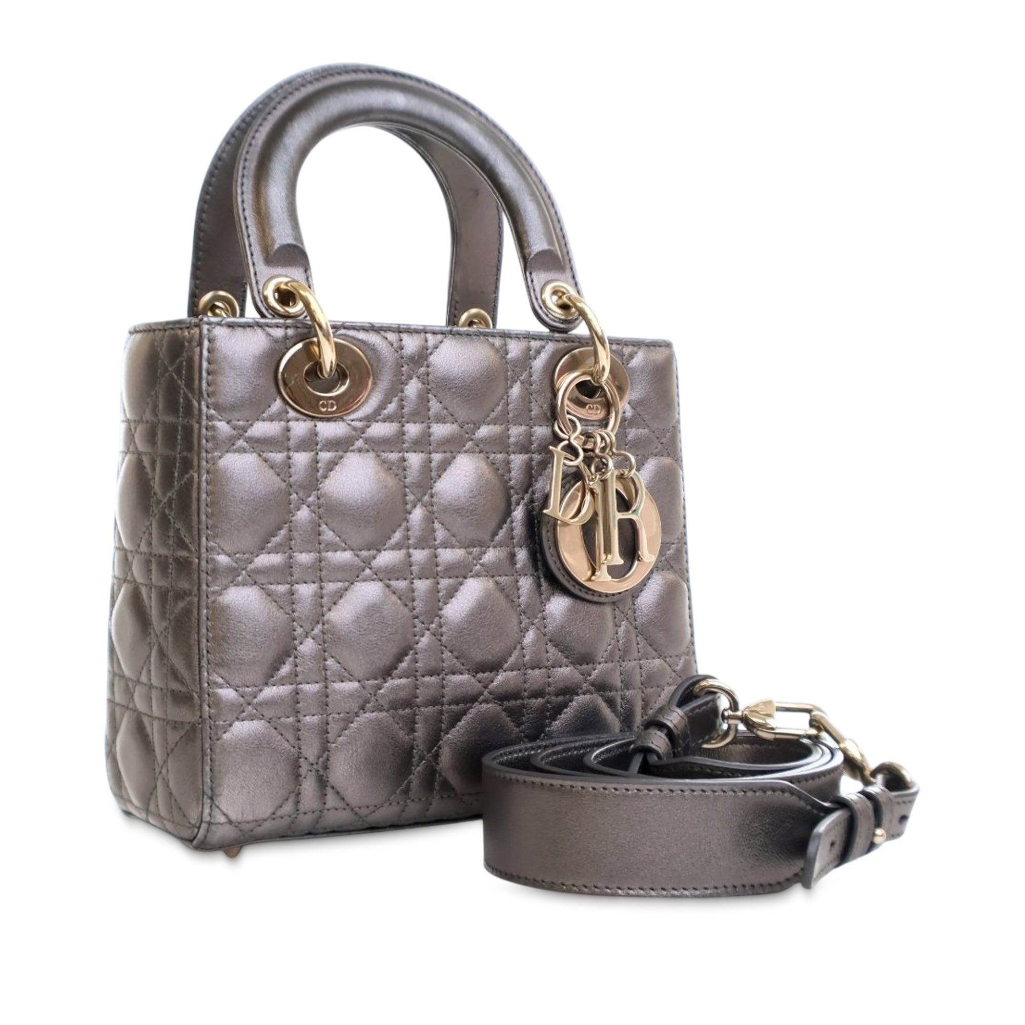 Dior Small Metallic Lambskin Cannage My ABCDior Lady Dior - image 2