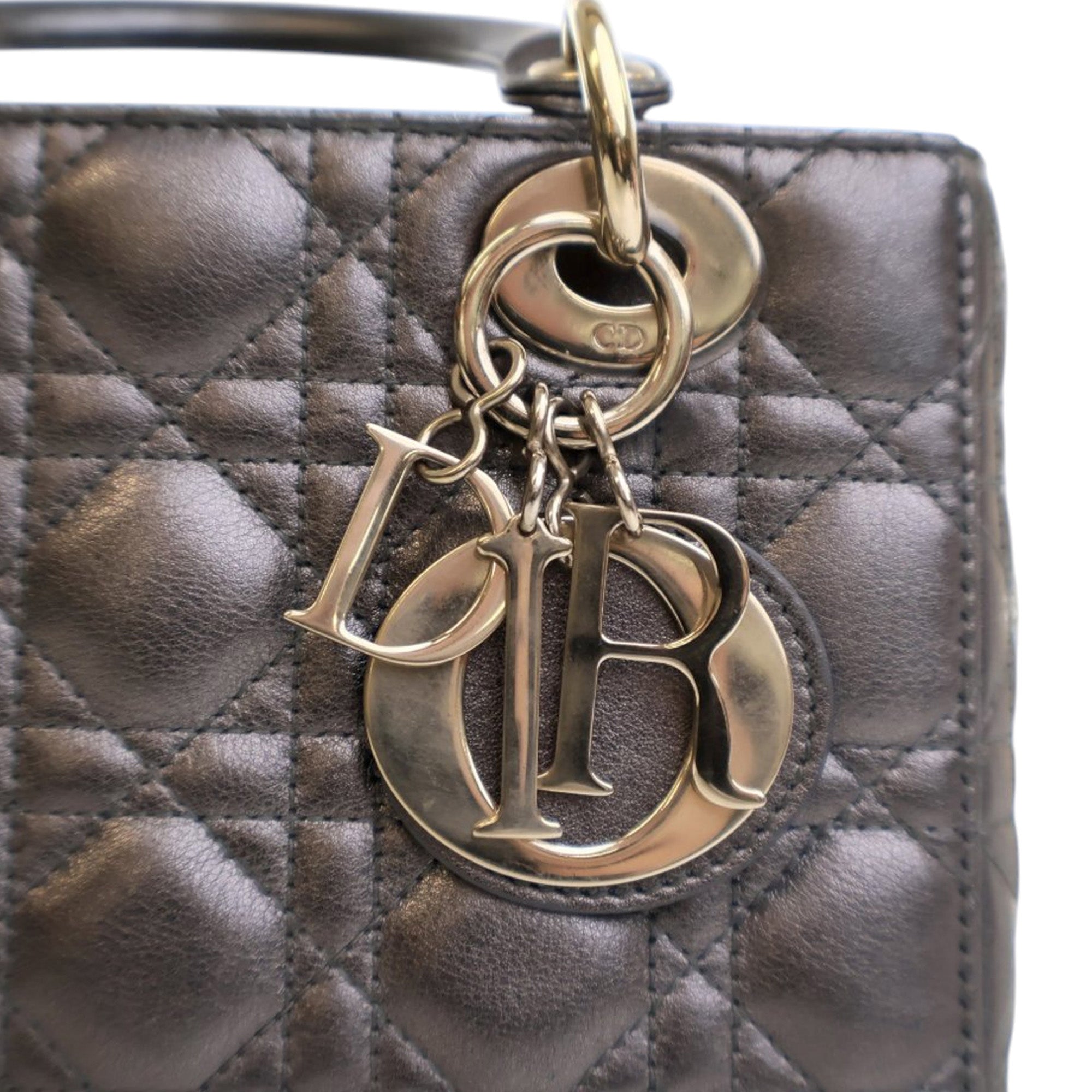 Dior Small Metallic Lambskin Cannage My ABCDior Lady Dior - image 8