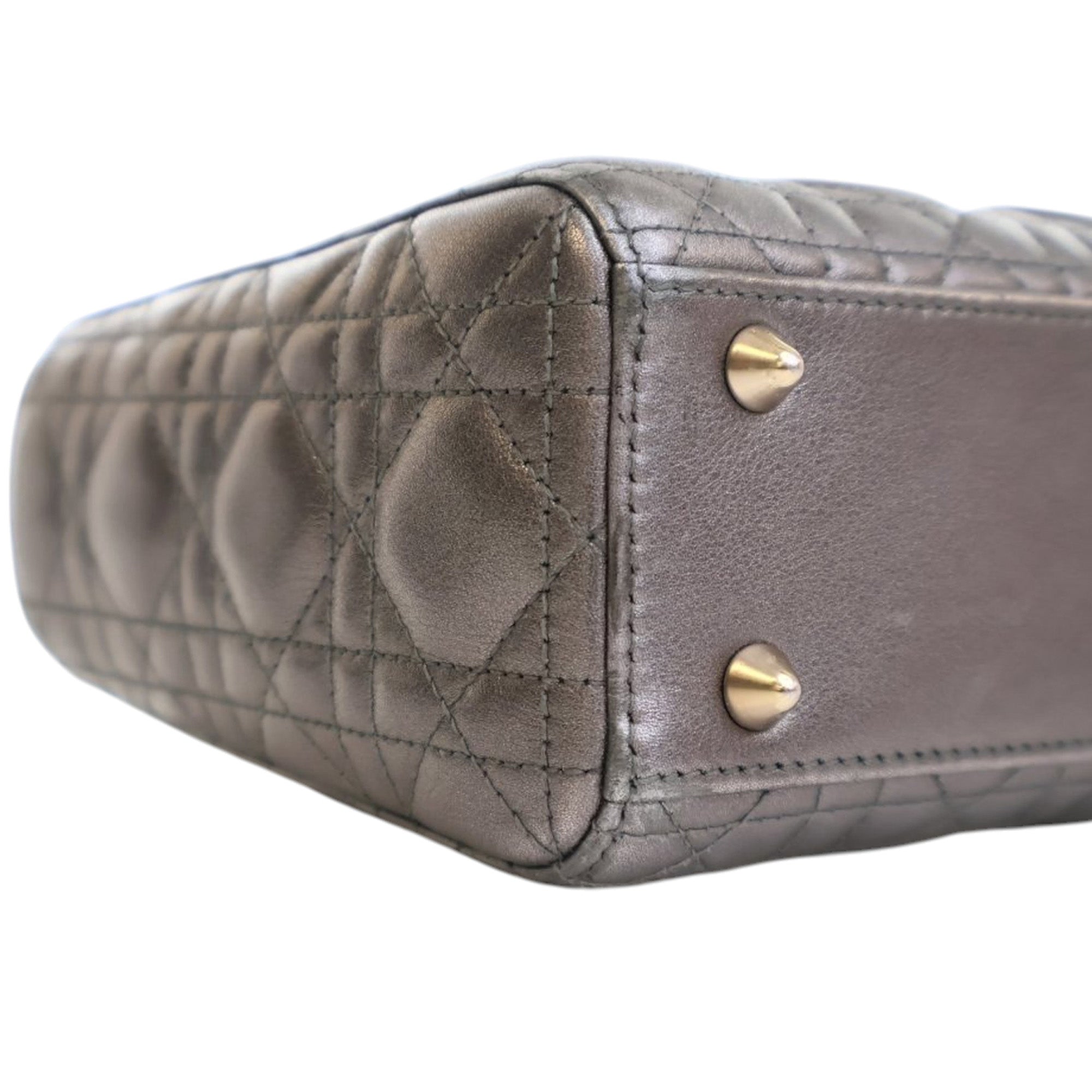 Dior Small Metallic Lambskin Cannage My ABCDior Lady Dior - image 9