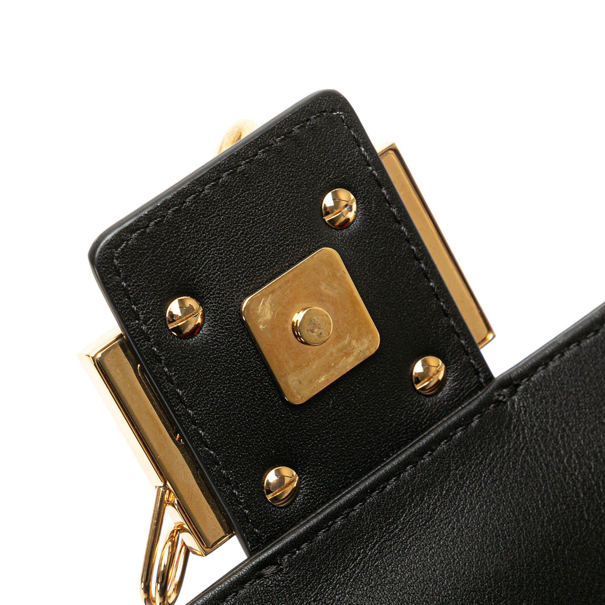 Fendi Versace Vitello Seta Fendace Mini Brooch Baguette Satchel - image 8