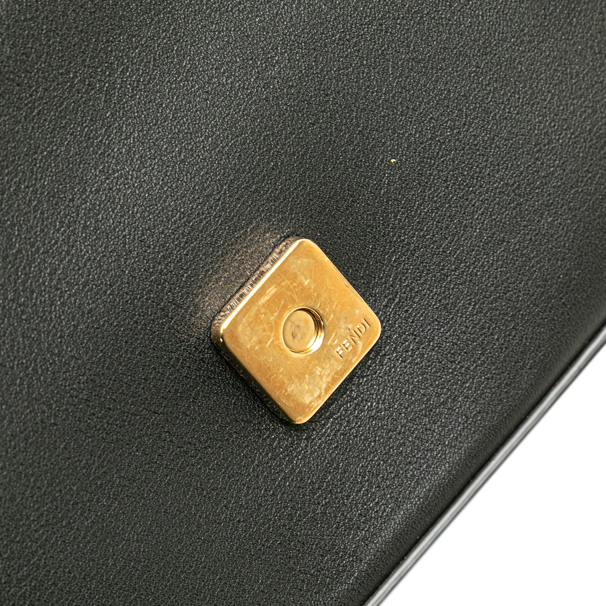 Fendi Versace Vitello Seta Fendace Mini Brooch Baguette Satchel - image 9