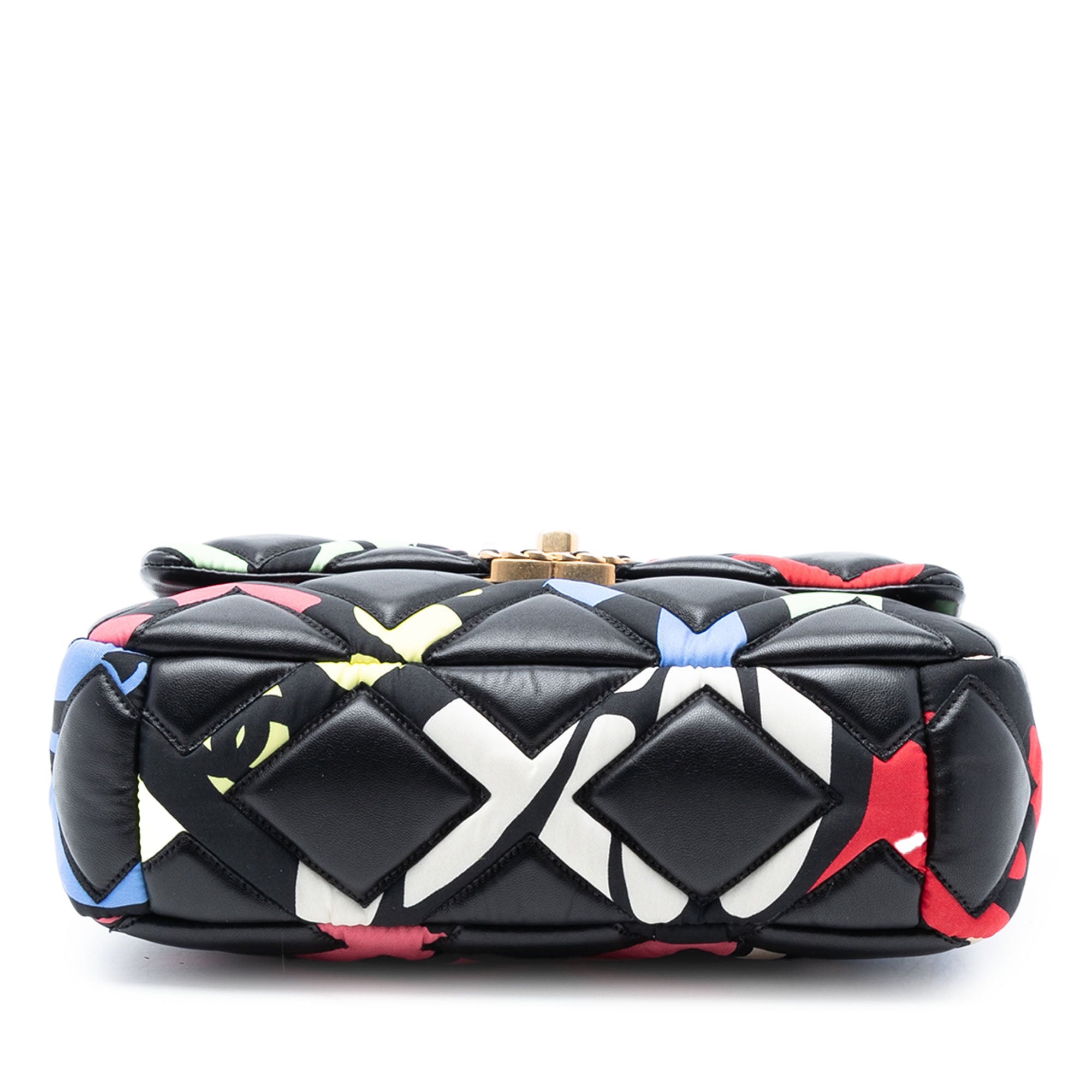 Chanel Medium Lambskin and Printed Silk Fixation 19 Flap - image 3