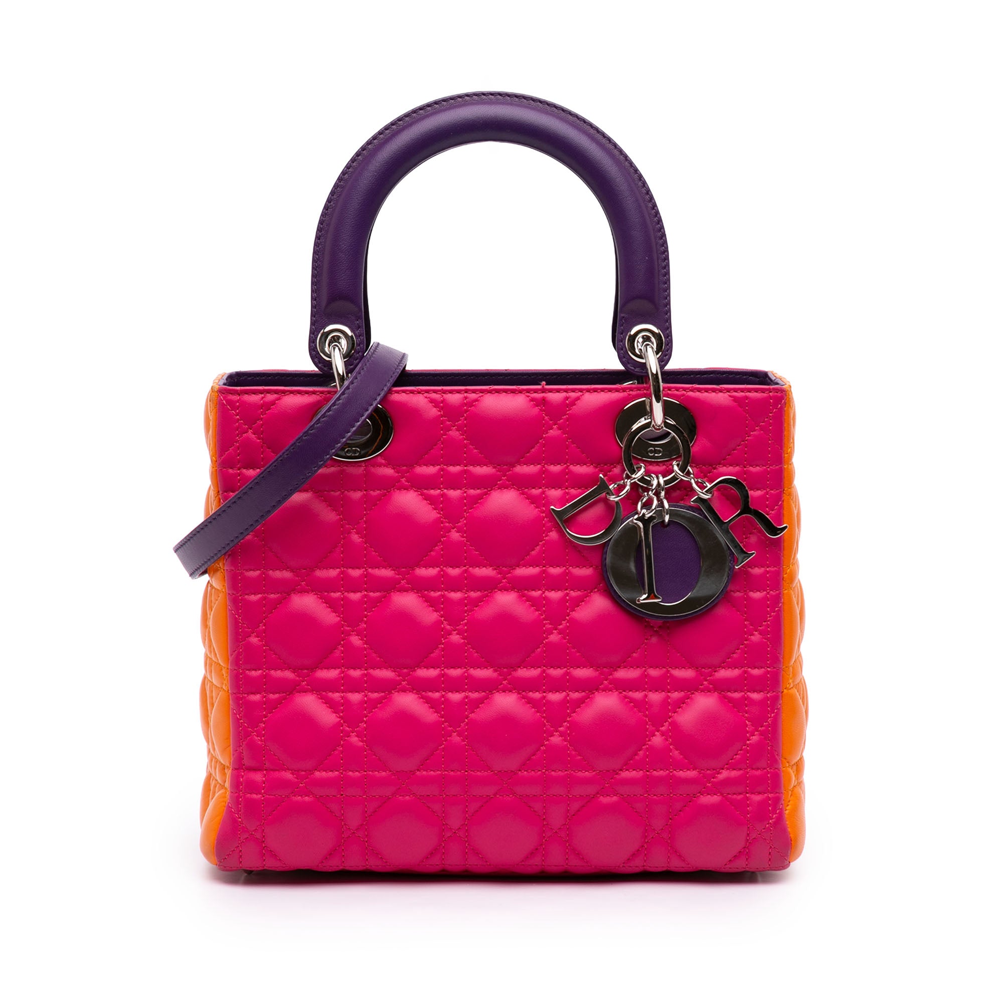 Dior Medium Tricolor Lambskin Cannage Lady Dior - image 1