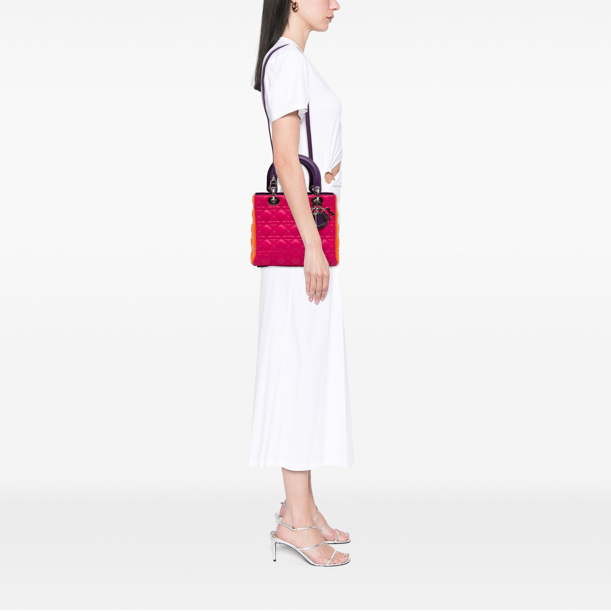 Dior Medium Tricolor Lambskin Cannage Lady Dior - image 6