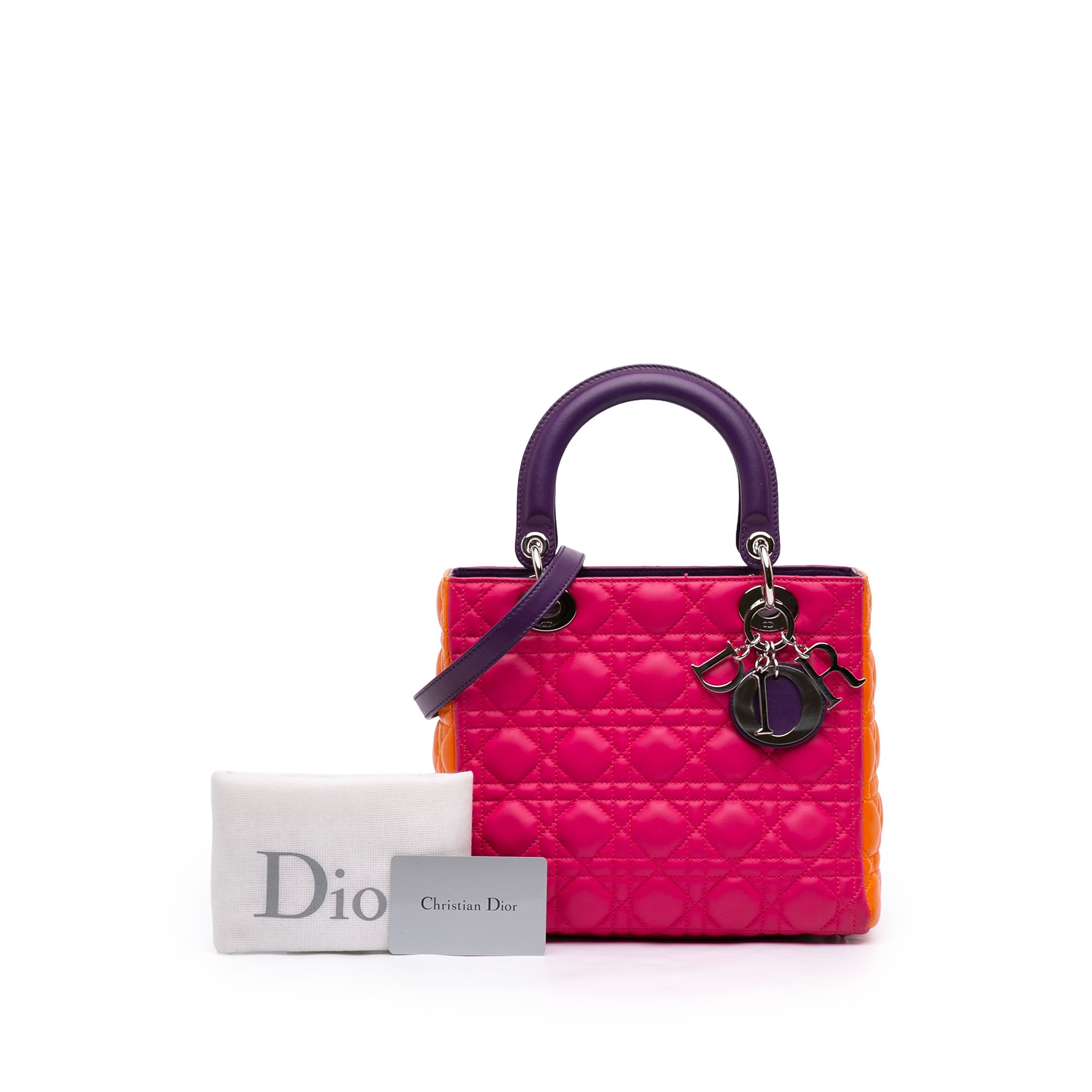 Dior Medium Tricolor Lambskin Cannage Lady Dior - image 7