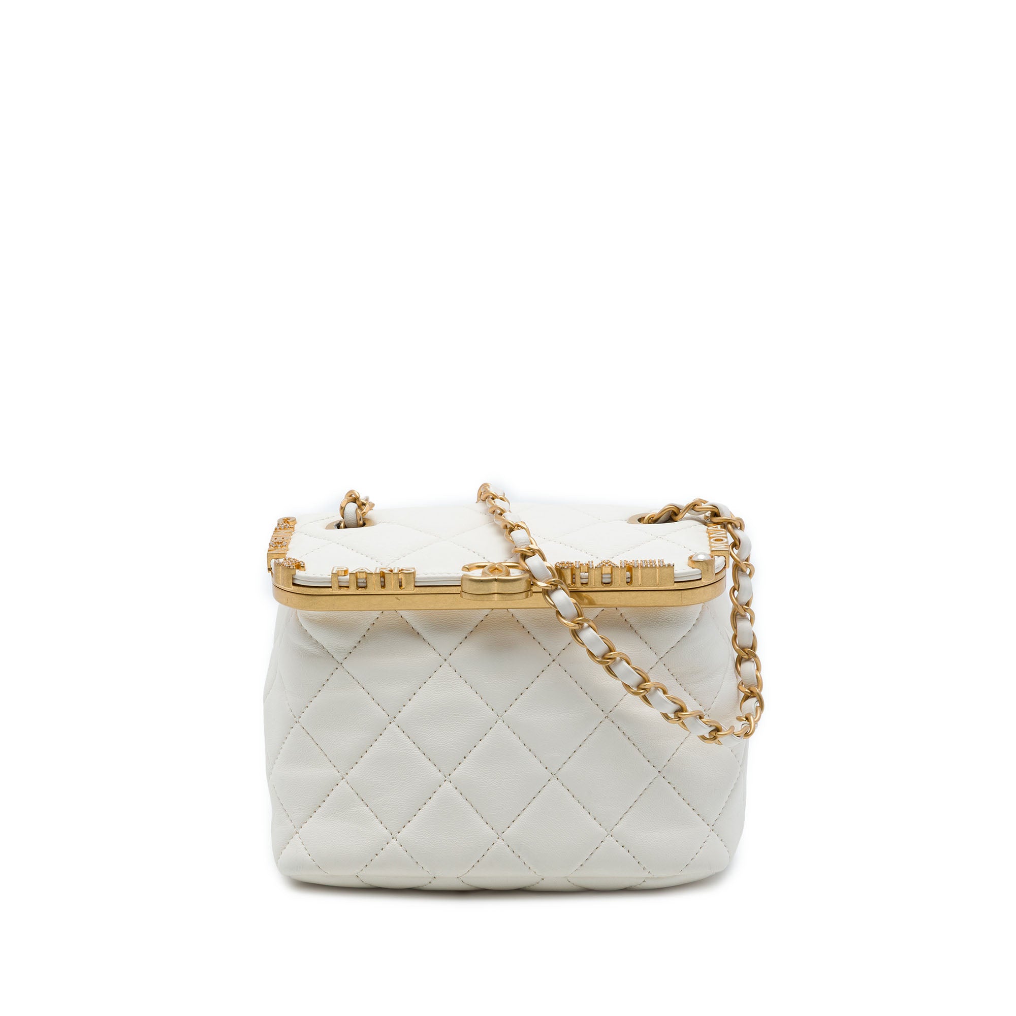 Chanel Mini Quilted Lambskin Paris Monaco Kiss Lock Vanity Bag - image 1