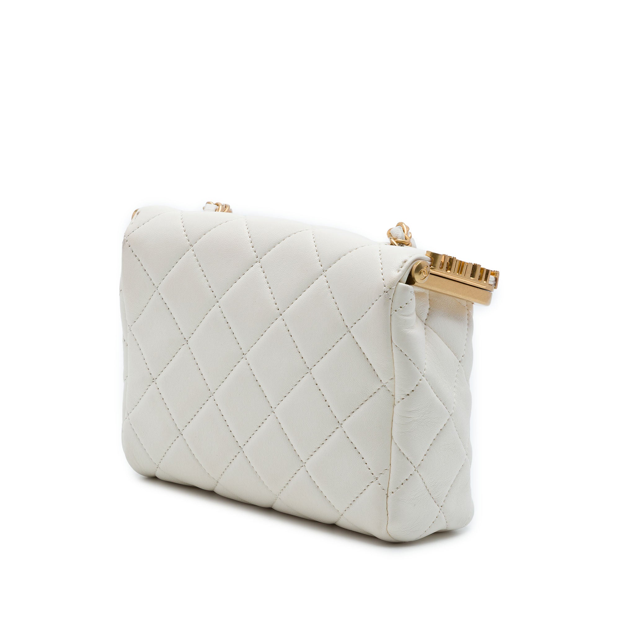 Chanel Mini Quilted Lambskin Paris Monaco Kiss Lock Vanity Bag - image 2