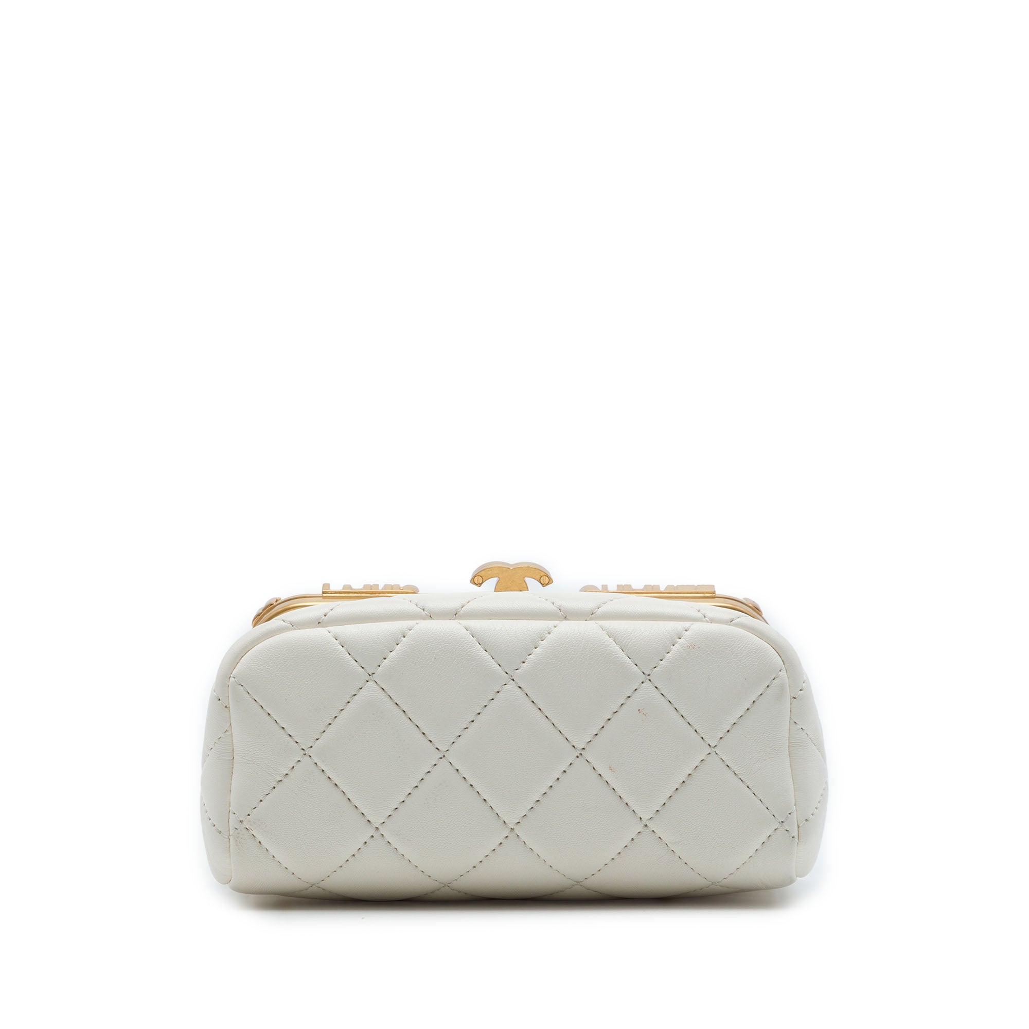 Chanel Mini Quilted Lambskin Paris Monaco Kiss Lock Vanity Bag - image 3