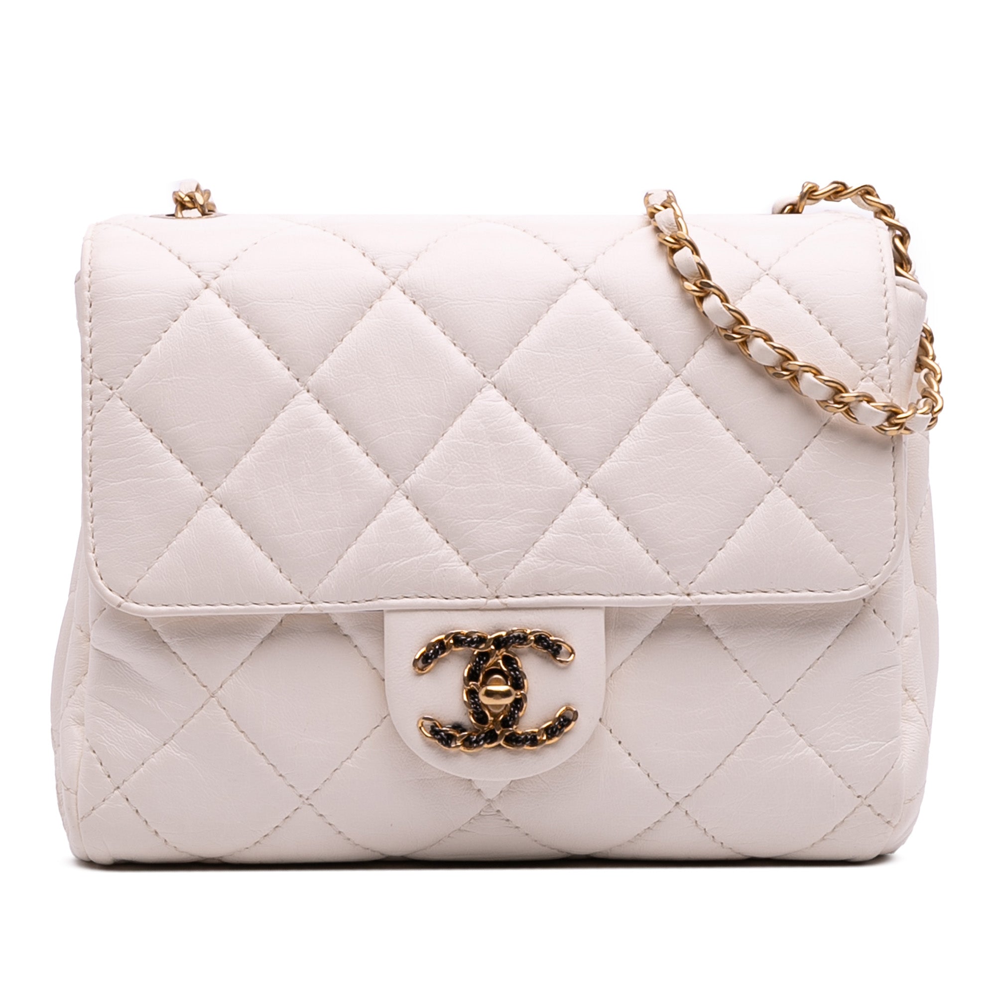 Chanel CC Quilted Aged Calfskin Accordion Flap - image 1