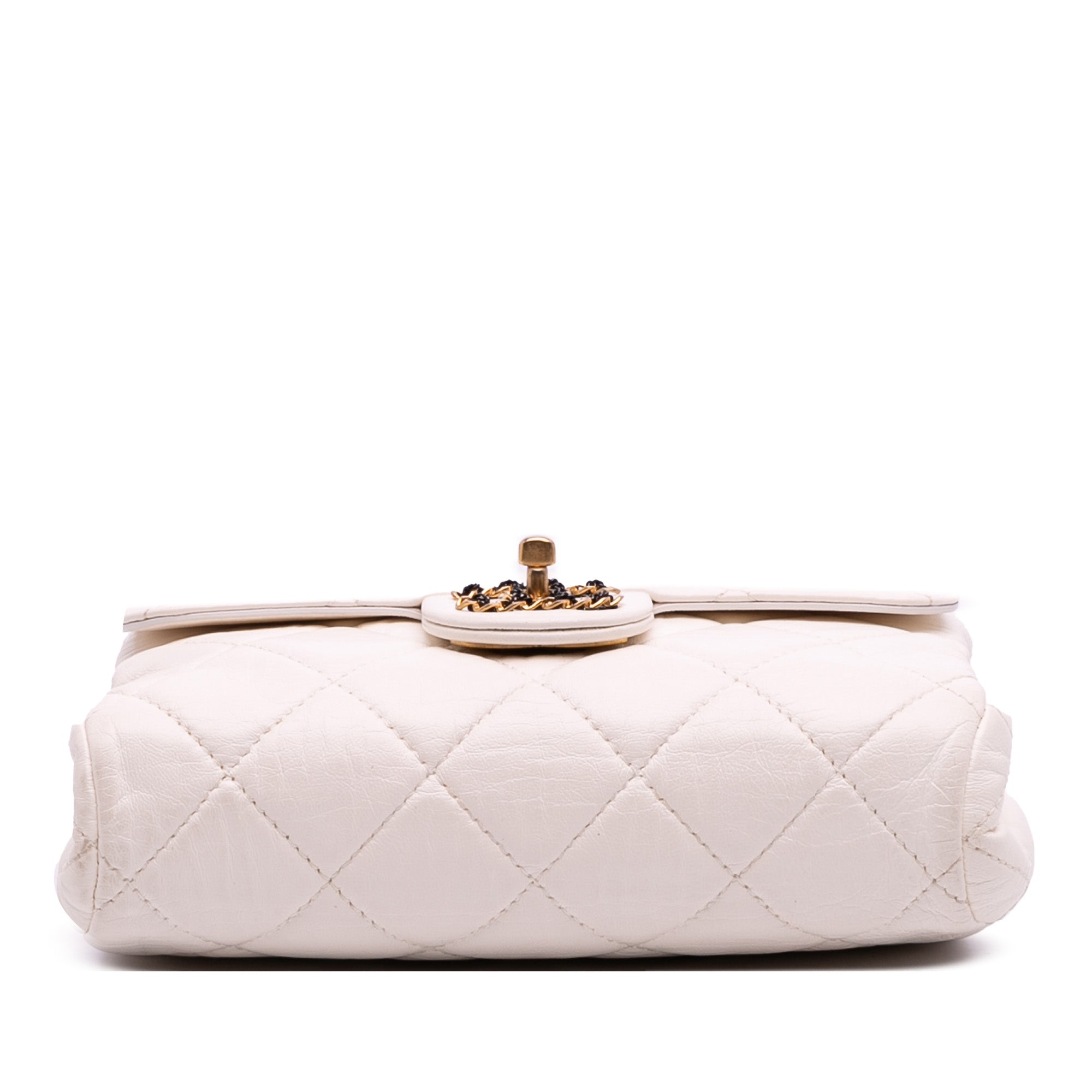 Chanel CC Quilted Aged Calfskin Accordion Flap - image 3