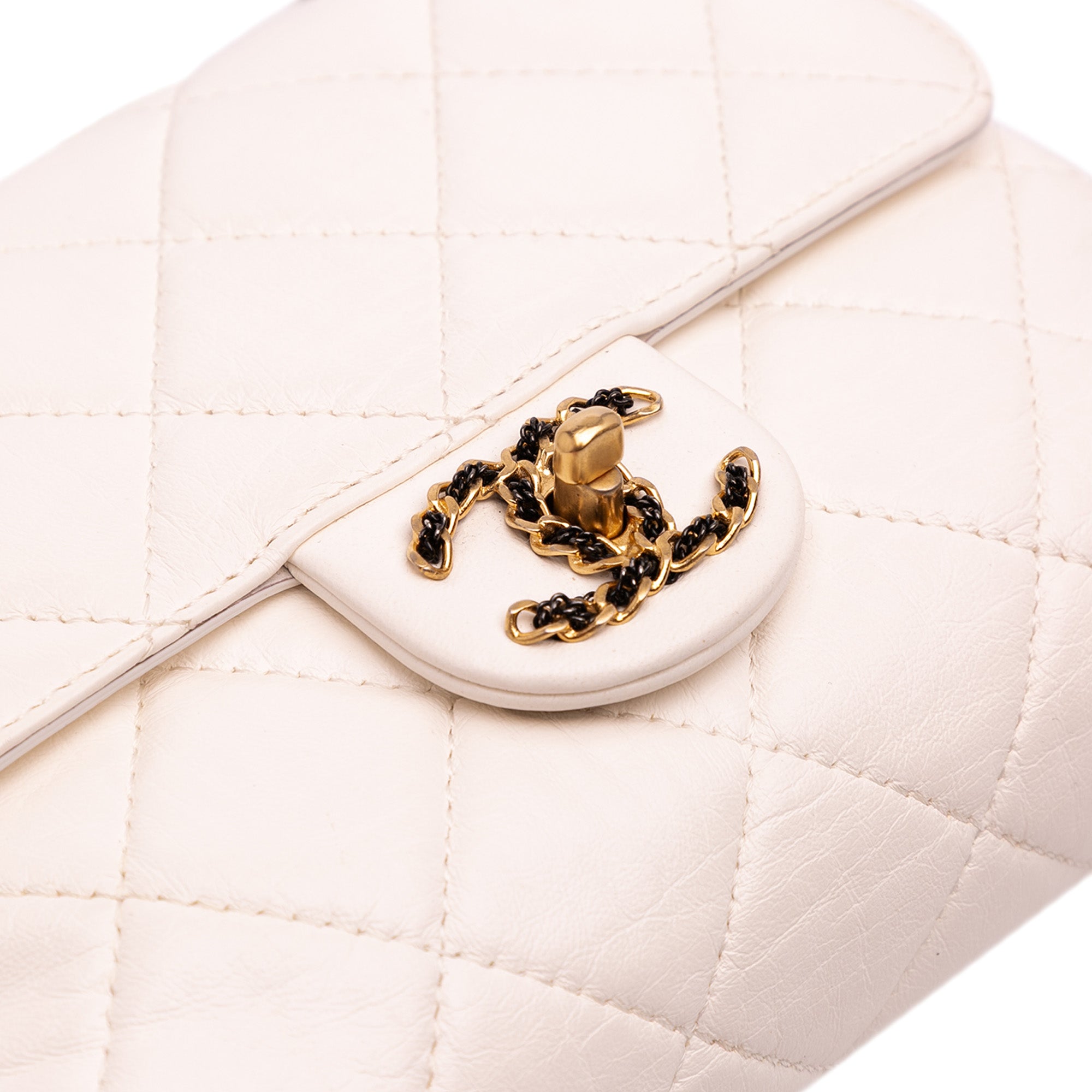 Chanel CC Quilted Aged Calfskin Accordion Flap - image 8