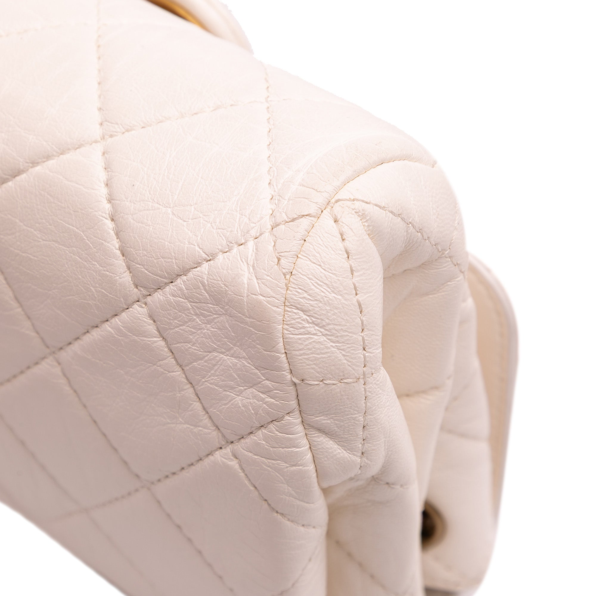 Chanel CC Quilted Aged Calfskin Accordion Flap - image 9