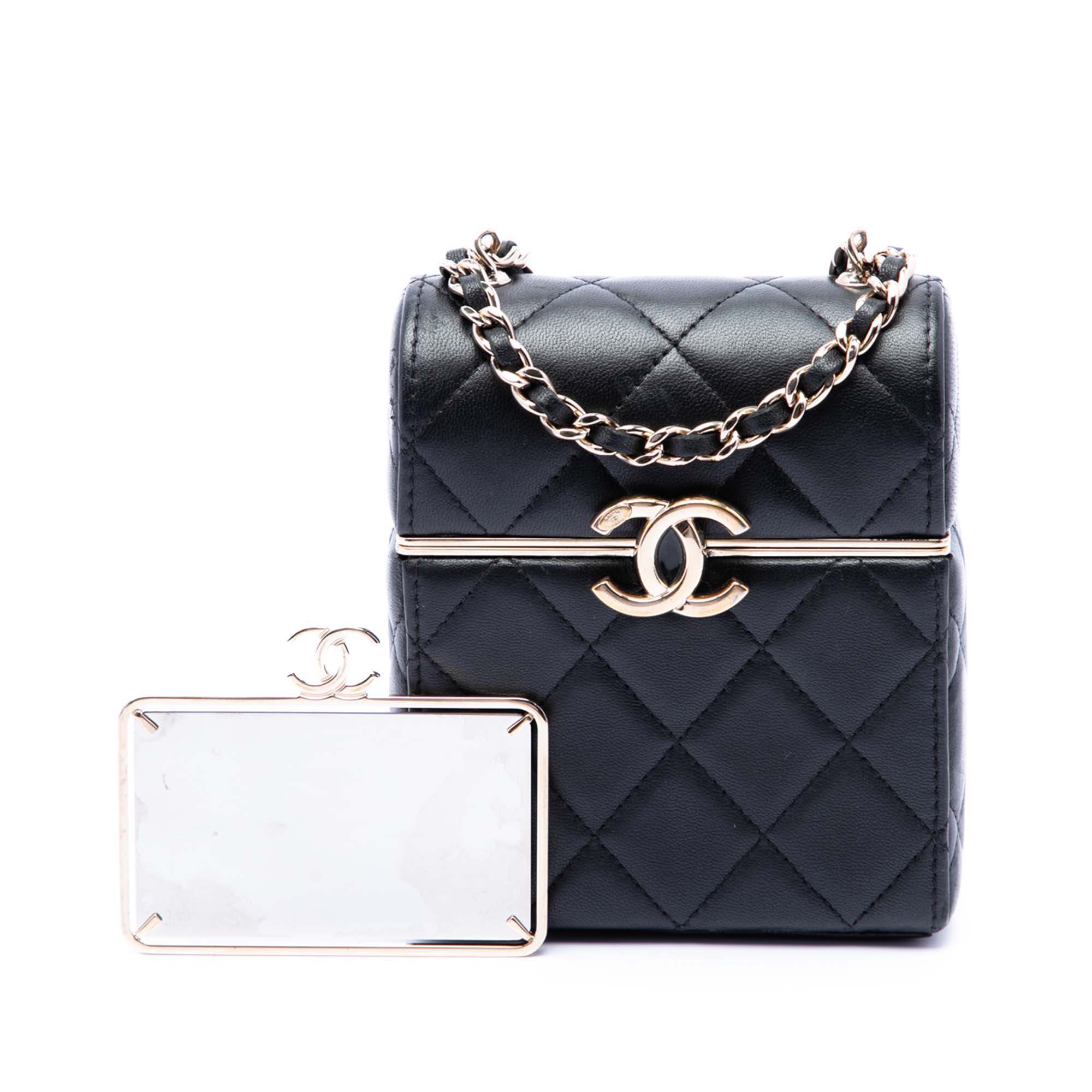 Chanel Small Quilted Lambskin Box With Chain - image 7