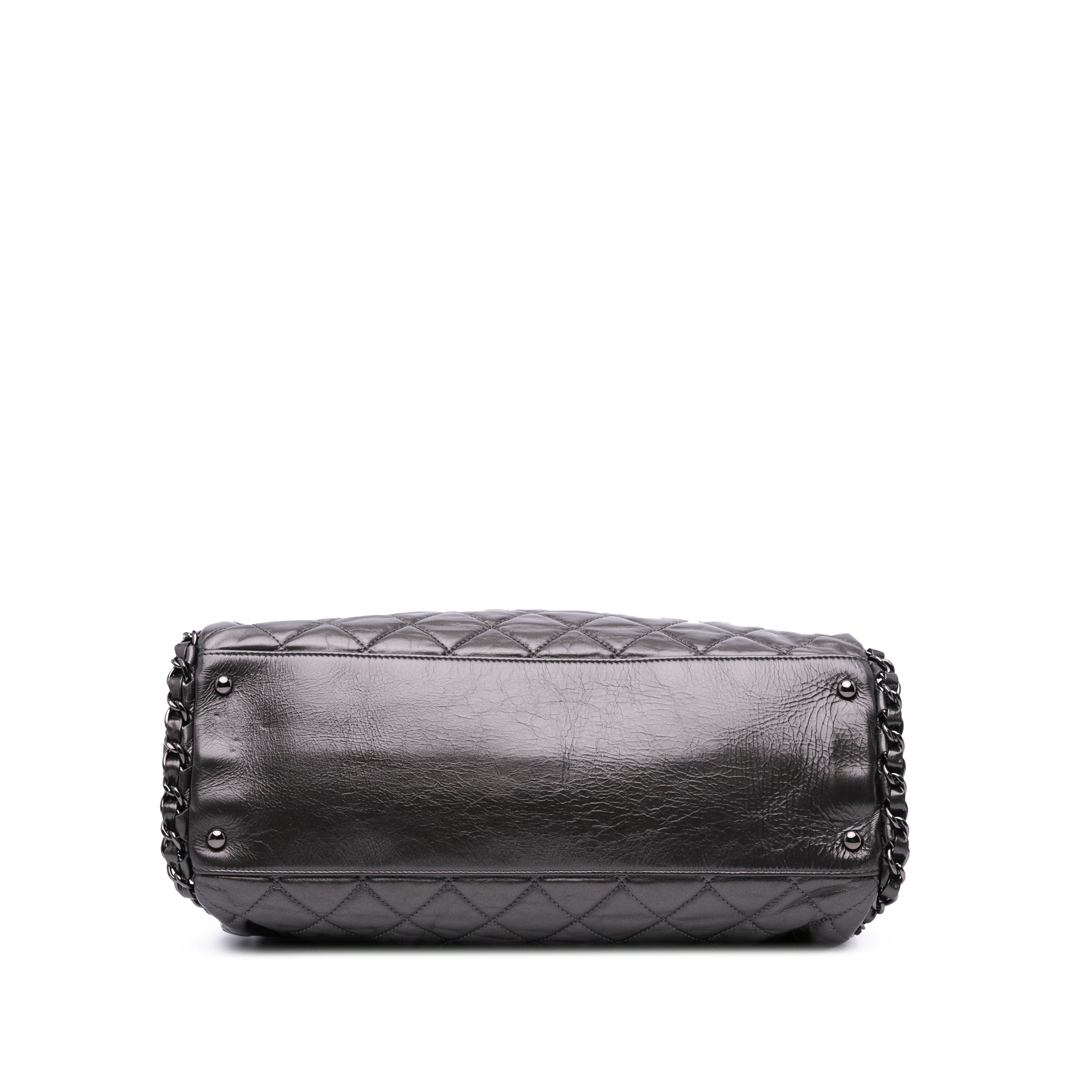 Chanel Large Quilted Metallic Calfskin Chain Me Hobo - image 3
