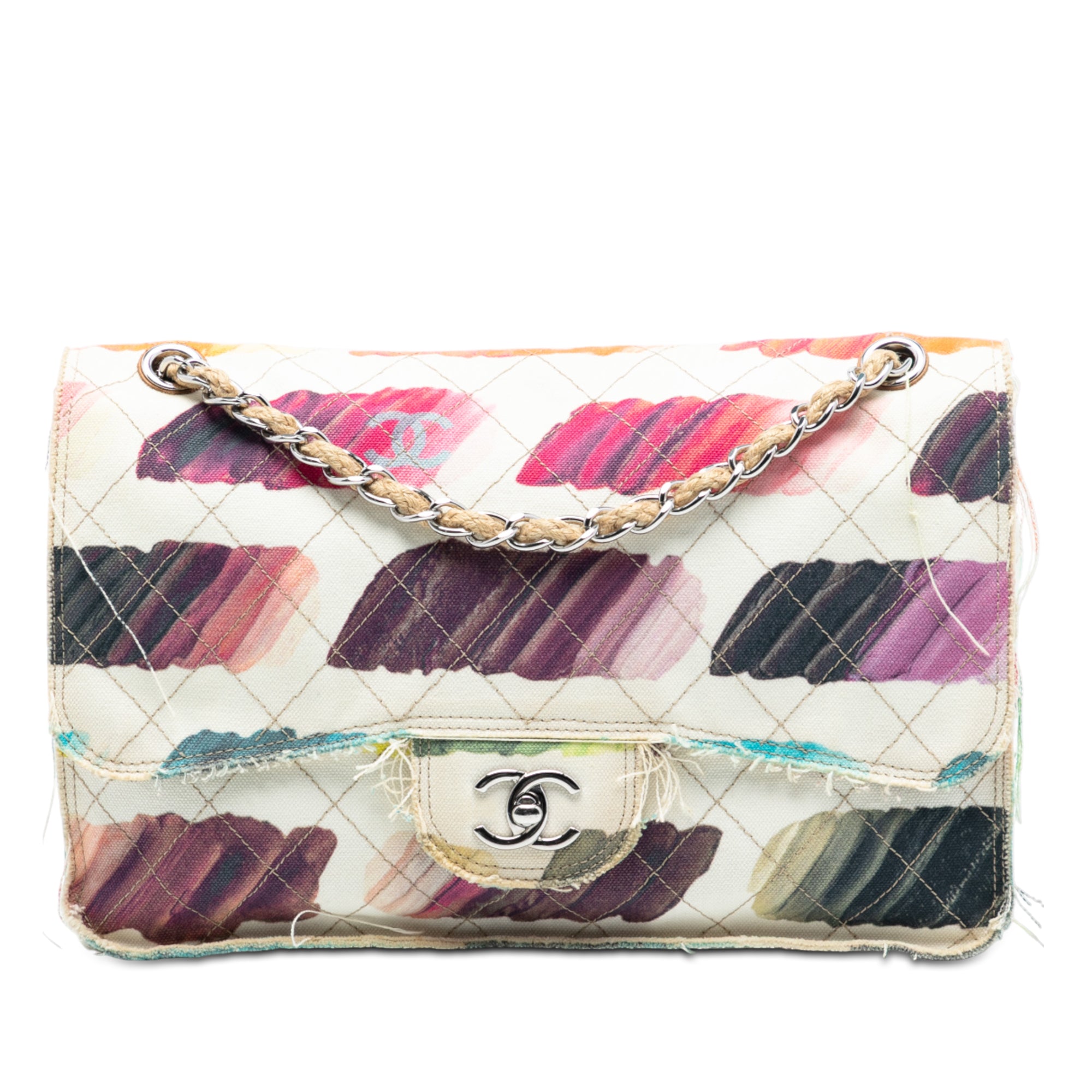Chanel Diamond Stitch Canvas Watercolor Colorama Flap - image 1