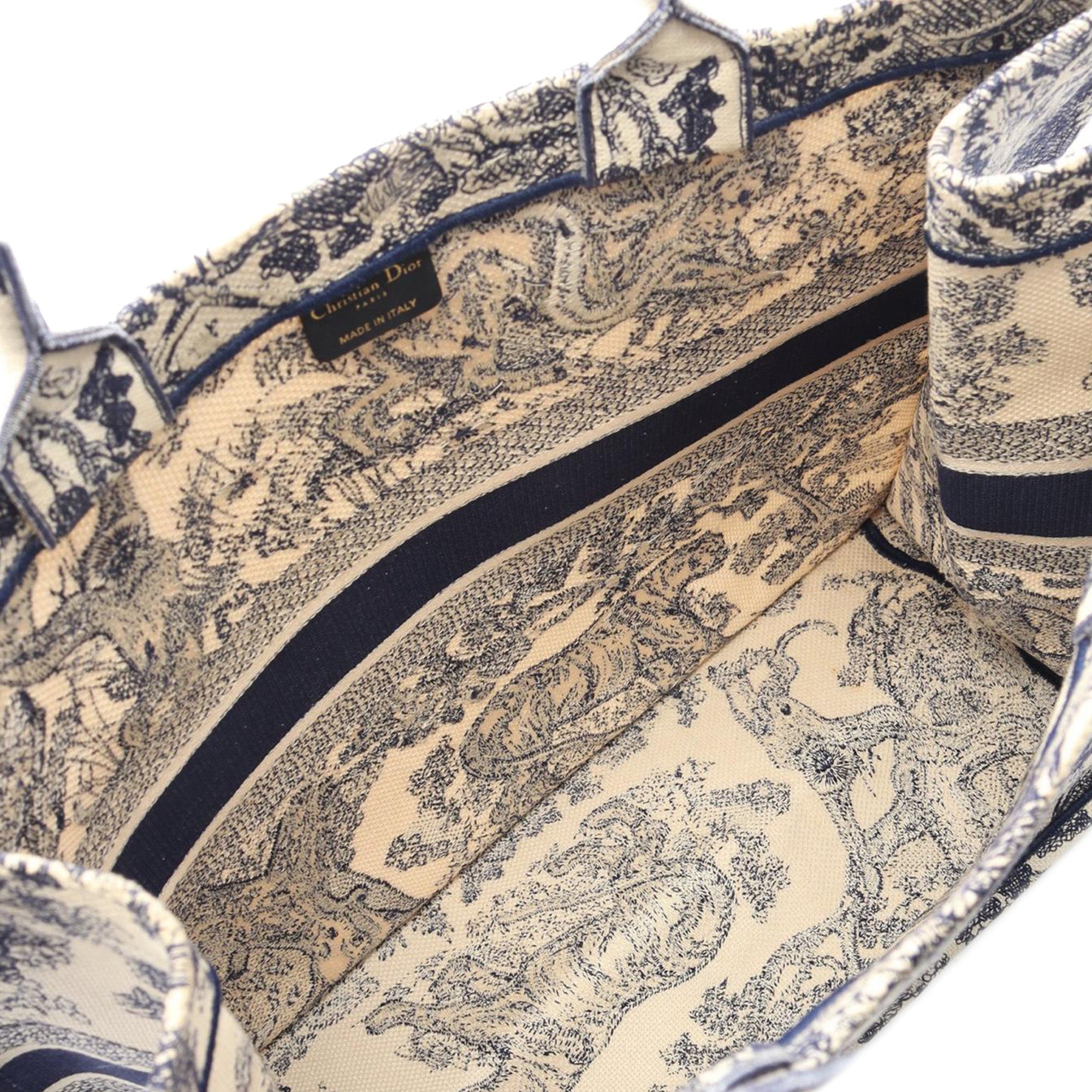 Dior Large Canvas Embroidered Dioriviera Toile De Jouy Book Tote - image 3
