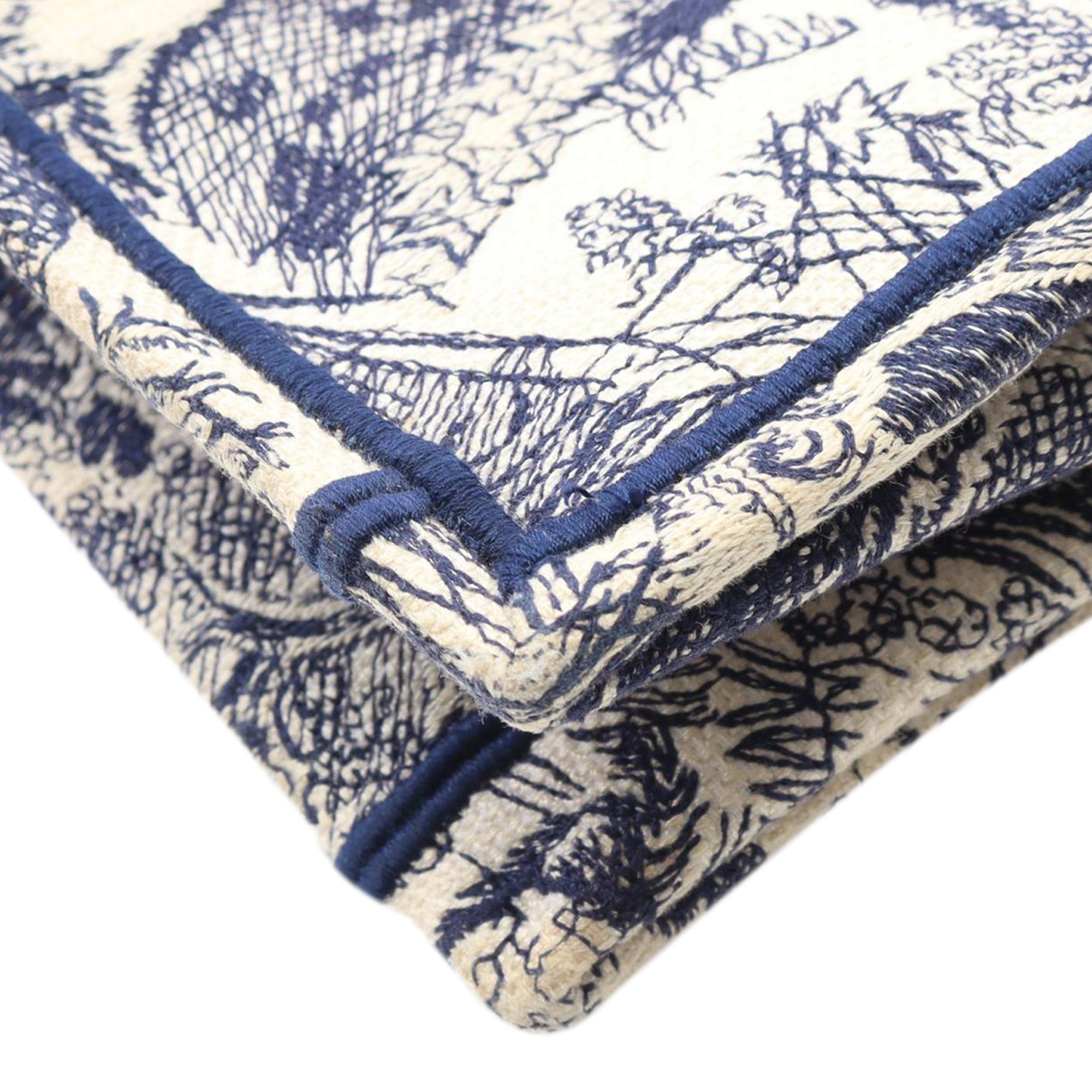 Dior Large Canvas Embroidered Dioriviera Toile De Jouy Book Tote - image 9