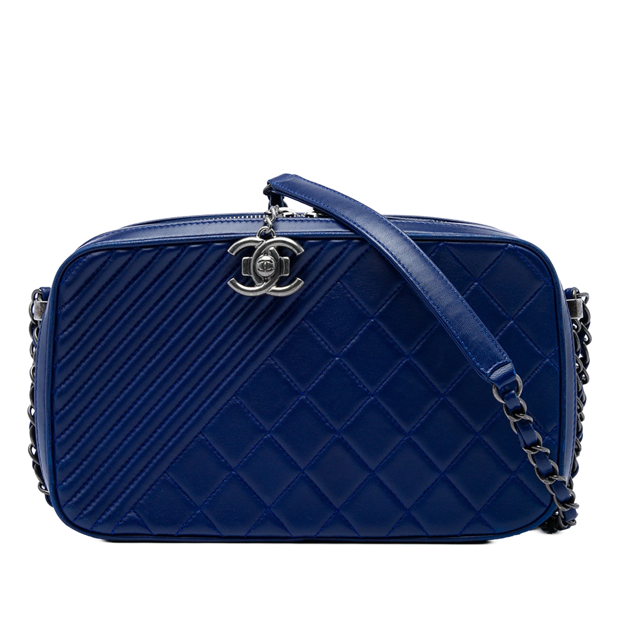 Chanel Large Quilted Lambskin Coco Boy Camera Bag - image 1