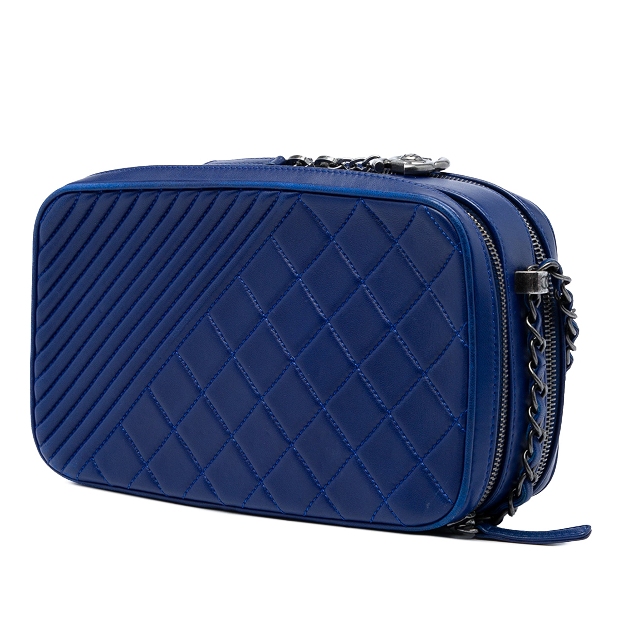 Chanel Large Quilted Lambskin Coco Boy Camera Bag - image 2