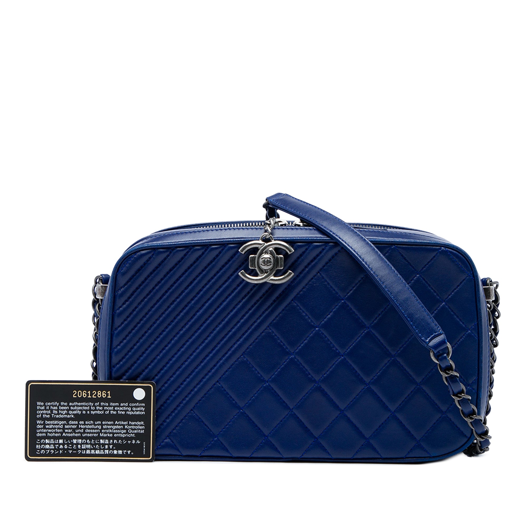 Chanel Large Quilted Lambskin Coco Boy Camera Bag - image 7