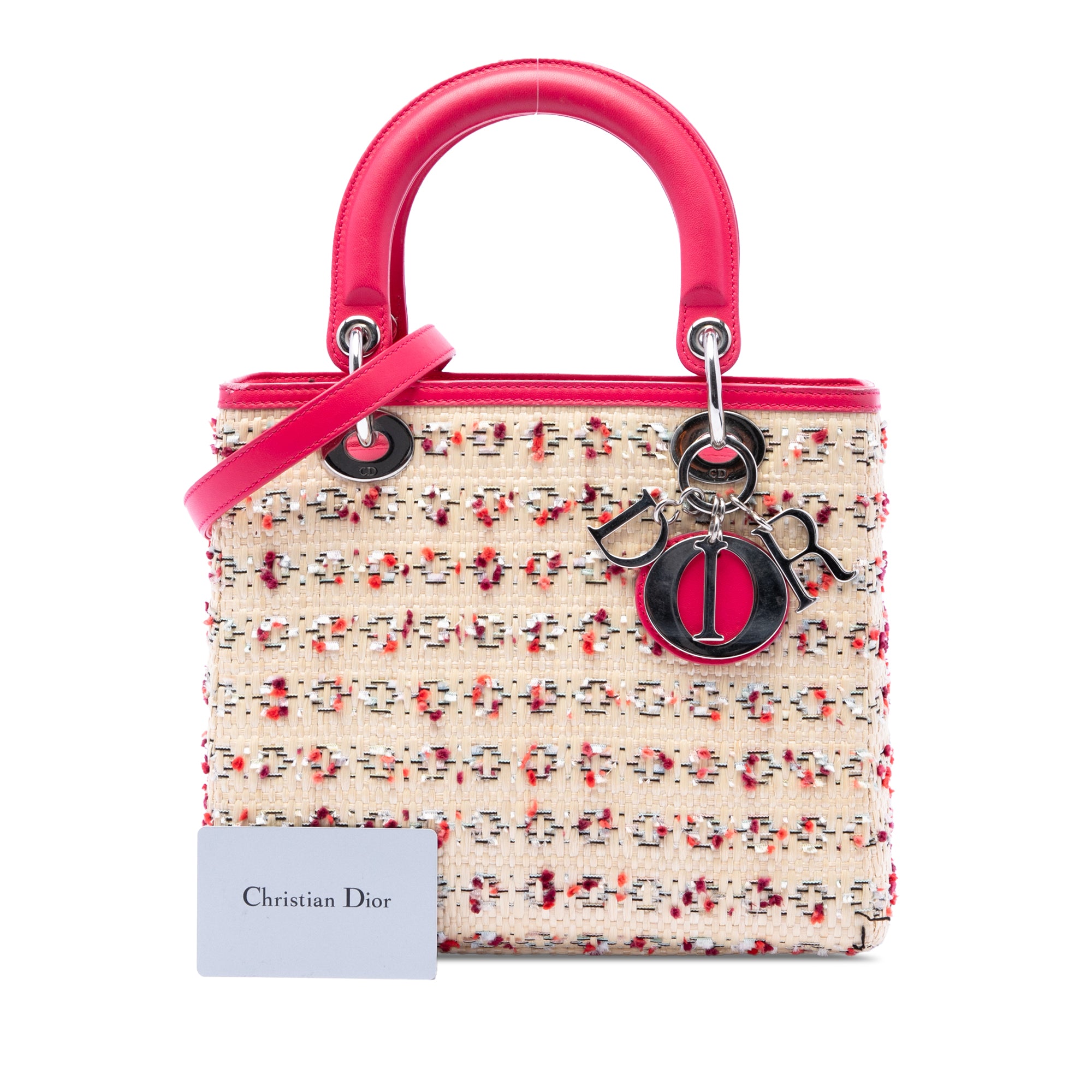 Dior Medium Woven Raffia Lady Dior - image 7