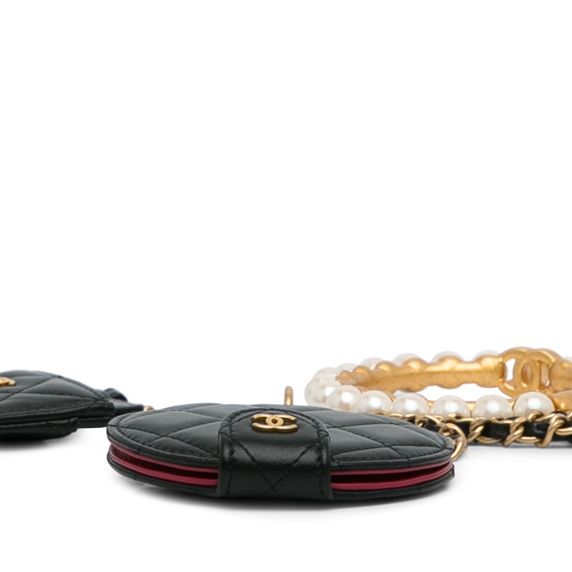 Chanel Quilted Lambskin Pearl Crown CC Wristlet Multi Pouches - image 10