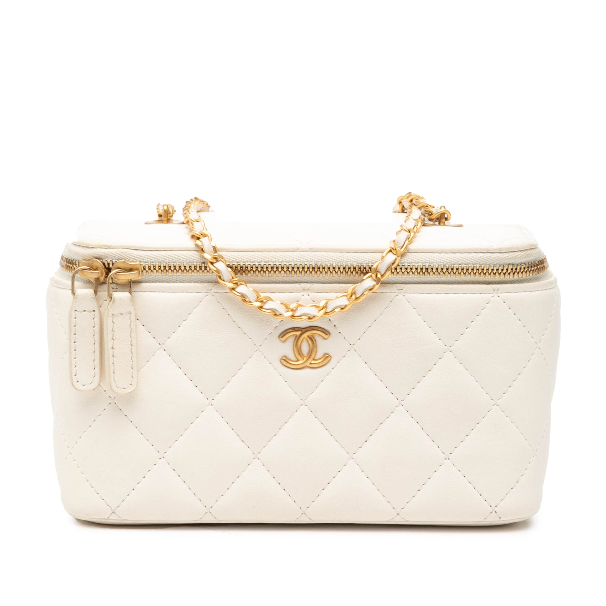 Chanel Small Quilted Lambskin Vanity Case with Chain - image 1