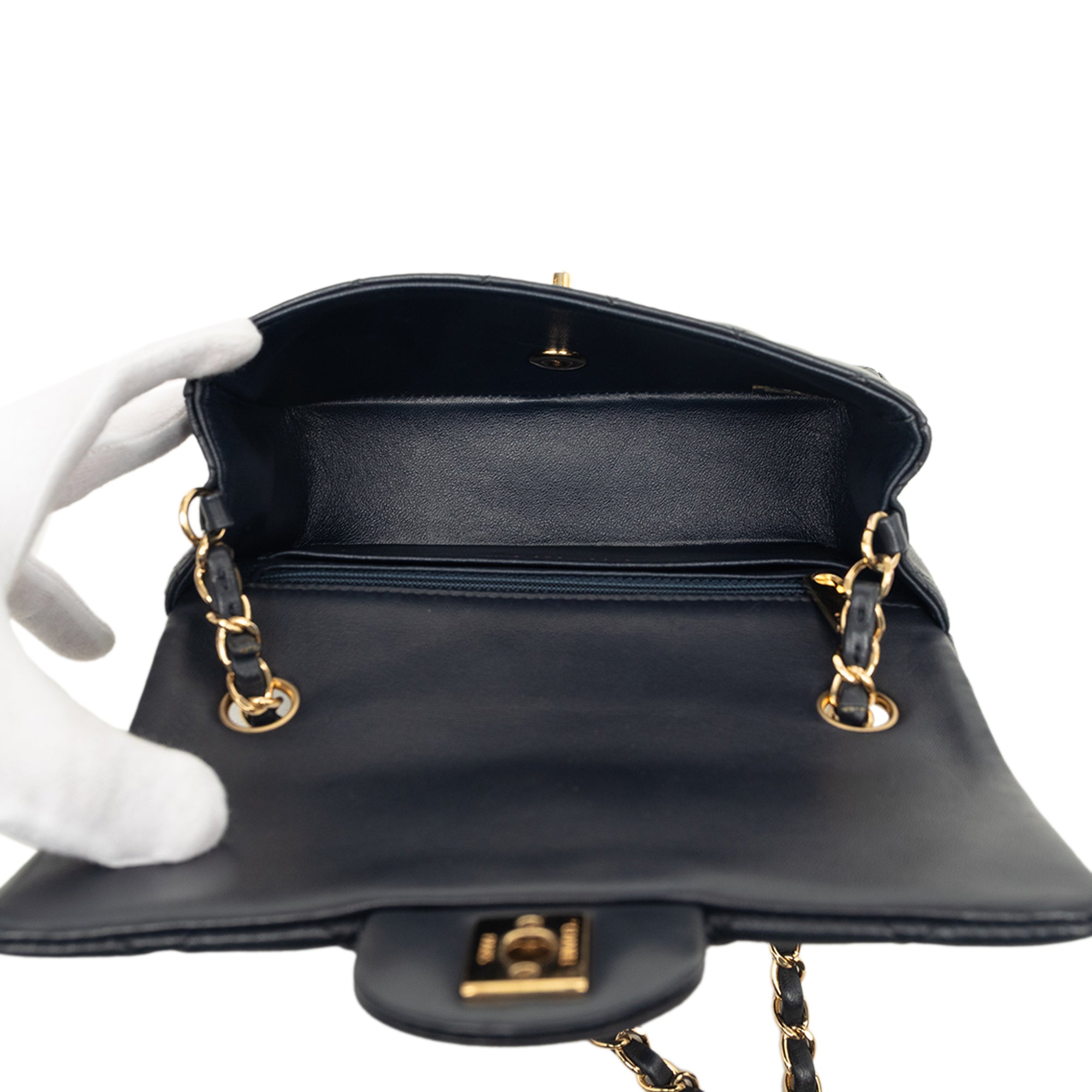 Chanel Mini Rectangular Classic Lambskin Single Flap - image 4