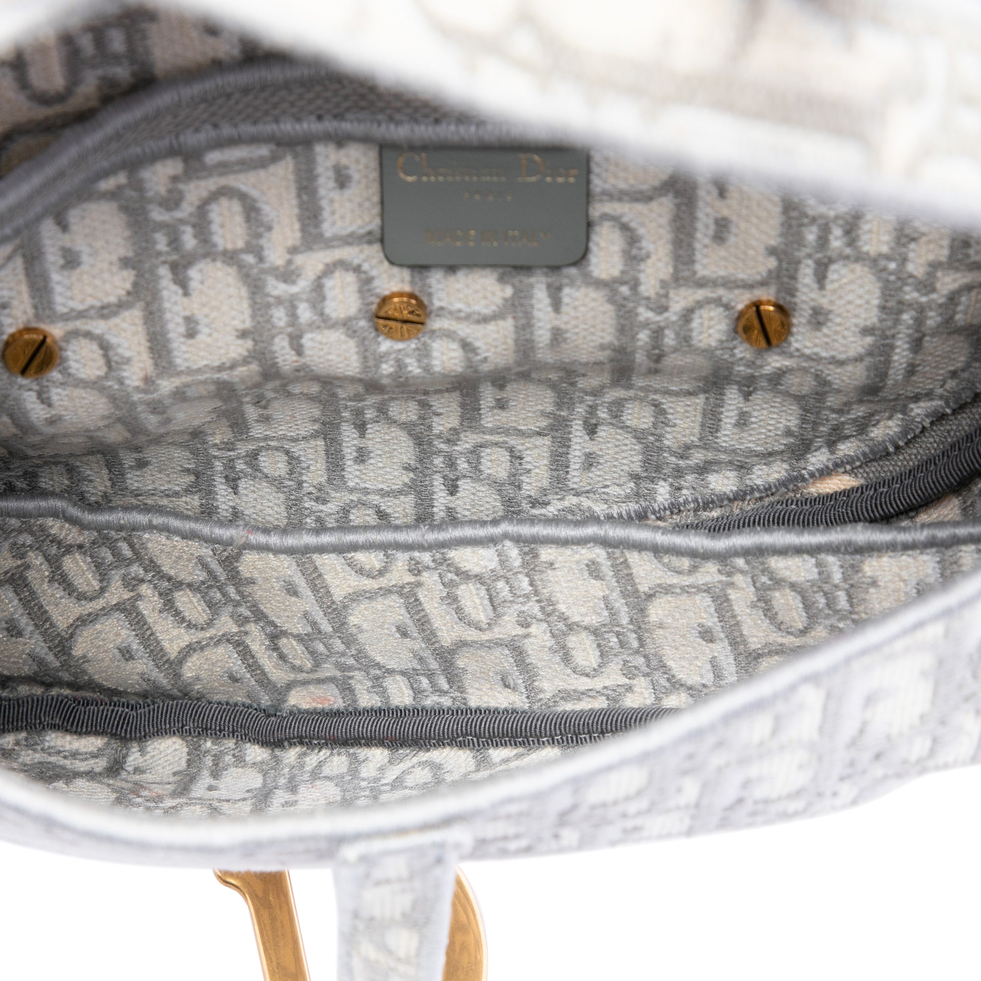 Dior Oblique Embroidered Canvas Saddle Bag - image 4