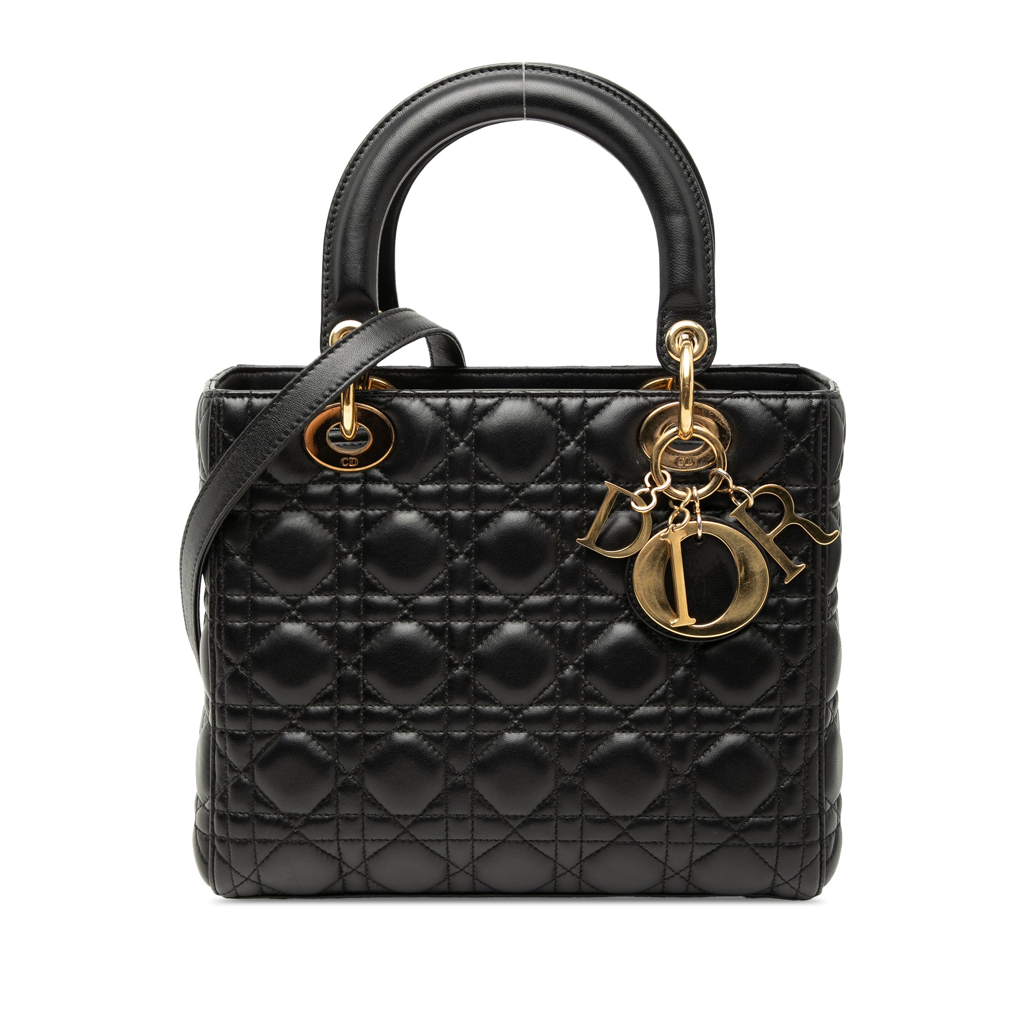 Dior Medium Lambskin Cannage Lady Dior - image 1