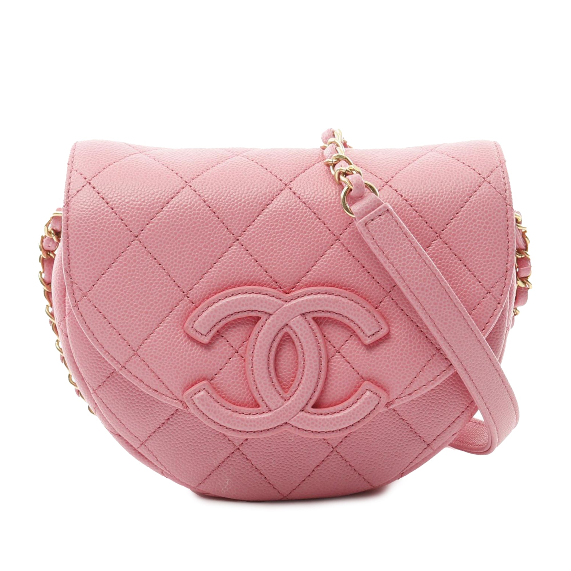 Chanel Mini Quilted Caviar CC Messenger Flap - image 1