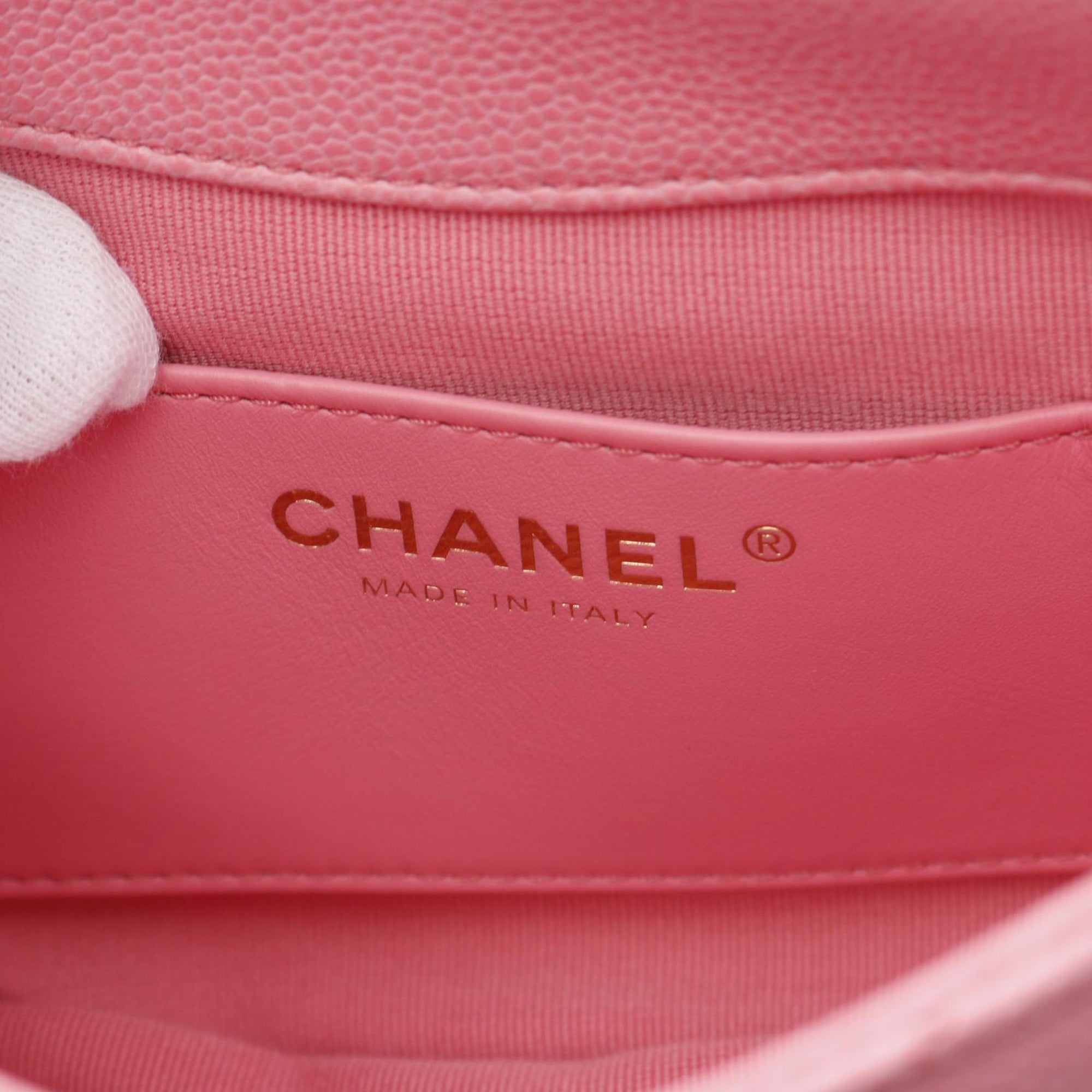 Chanel Mini Quilted Caviar CC Messenger Flap - image 4