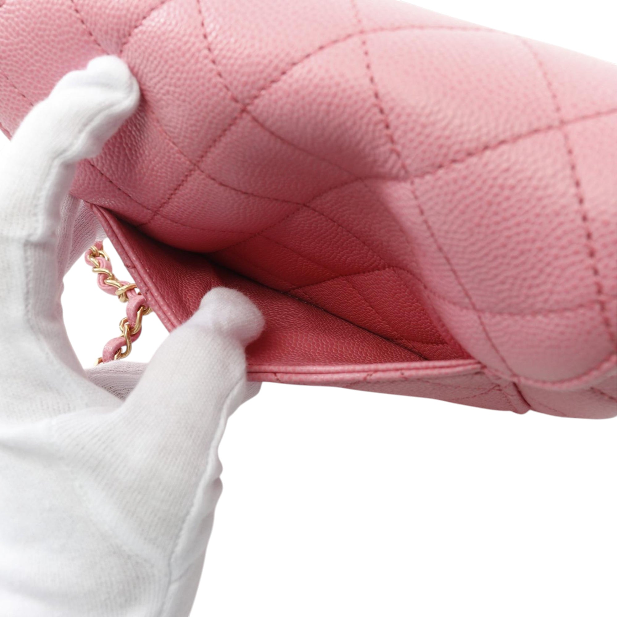 Chanel Mini Quilted Caviar CC Messenger Flap - image 6