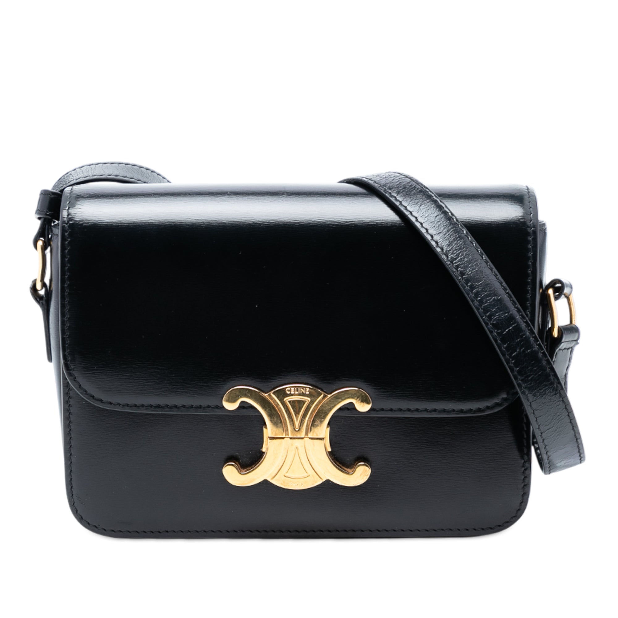 Celine Teen Shiny Calfskin Triomphe Crossbody - image 1