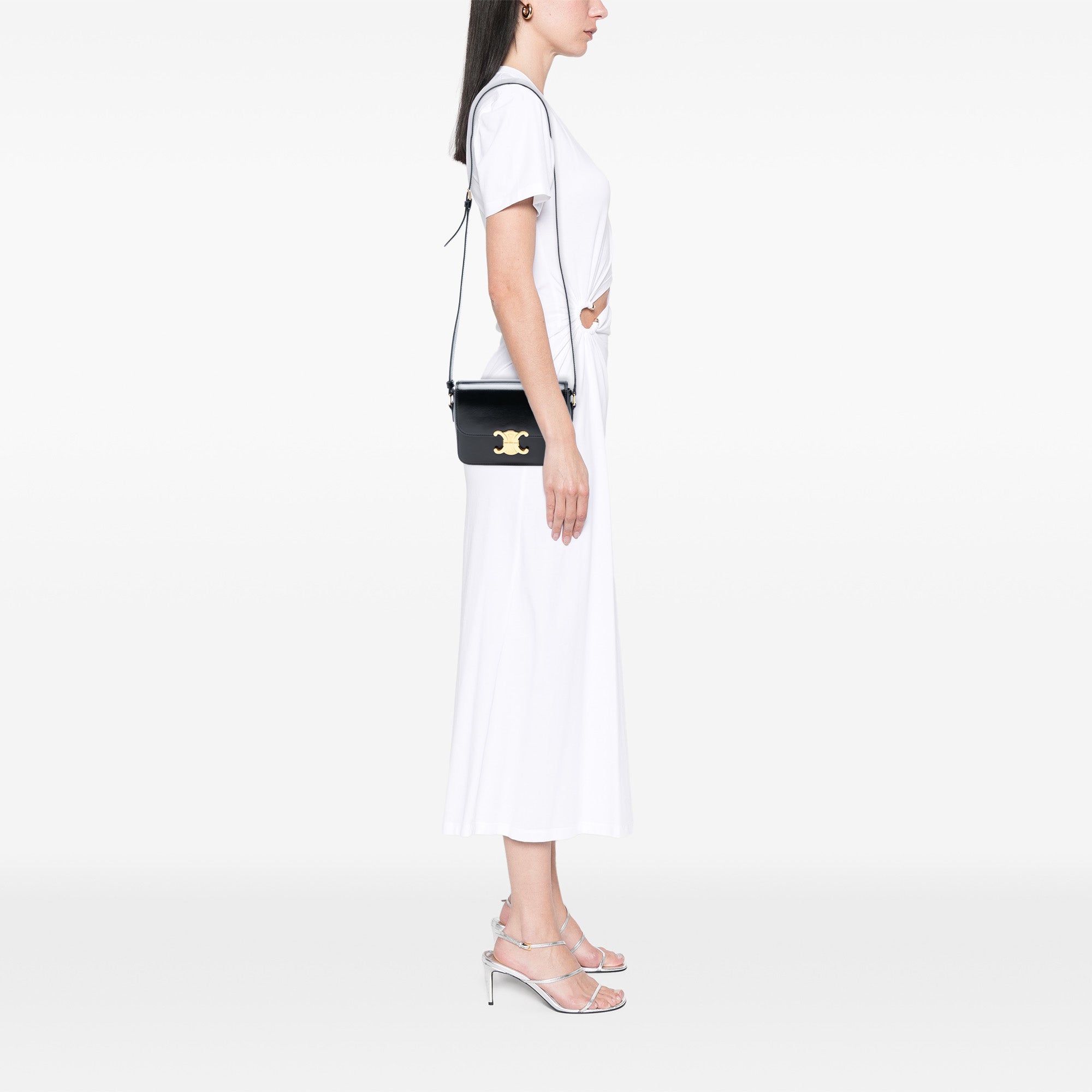 Celine Teen Shiny Calfskin Triomphe Crossbody - image 7