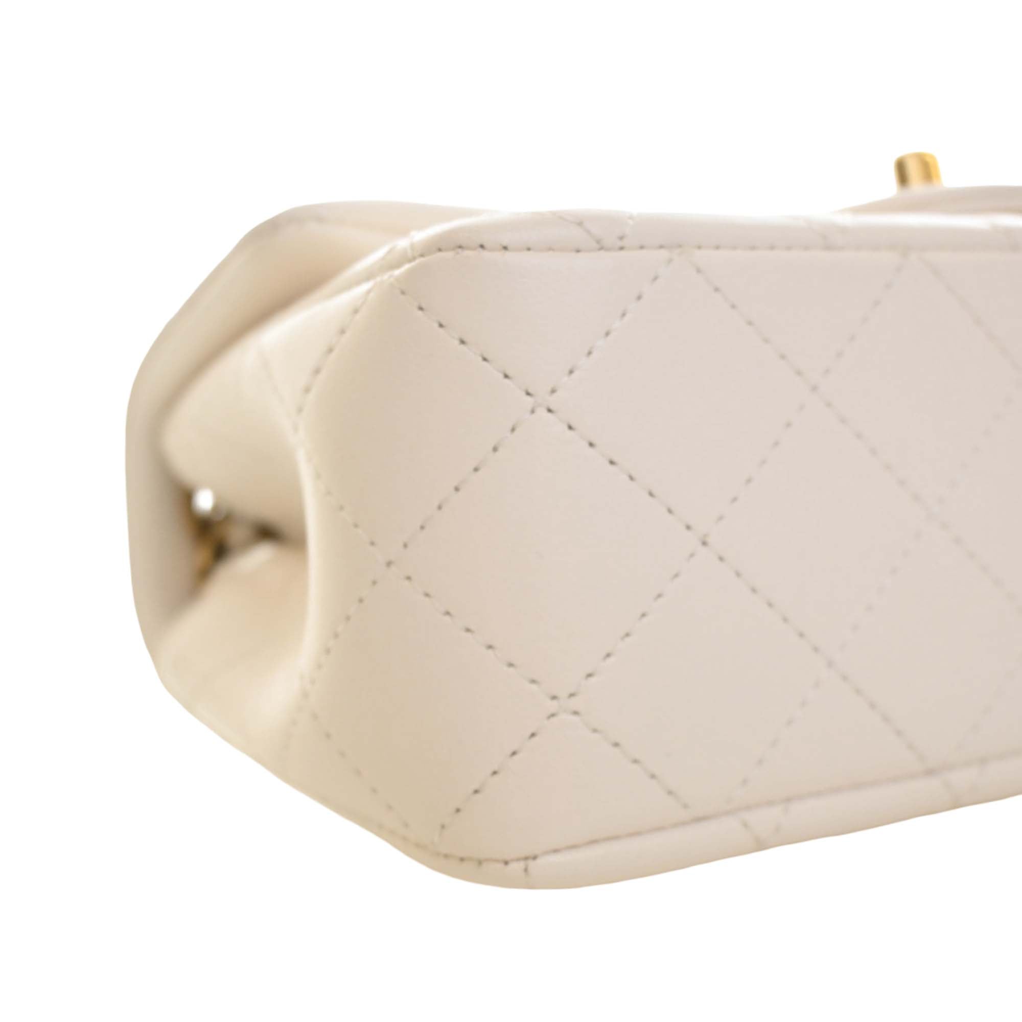 Chanel Mini Rectangular Classic Lambskin Pearl Crush Single Flap - image 10